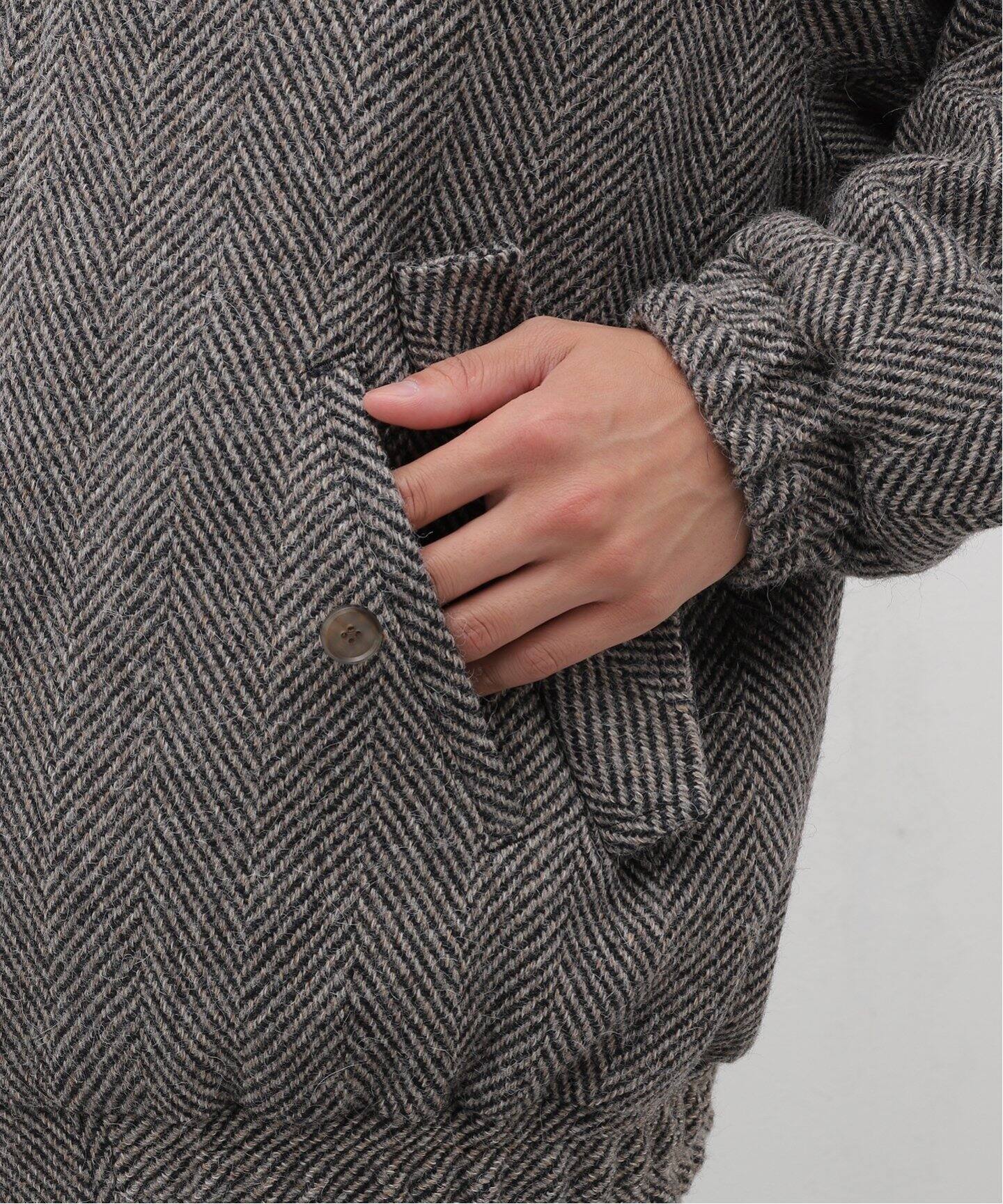 AURALEE (オーラリー) LAMA SHETLAND WOOL TWEED ZIP ブルゾン（その他 