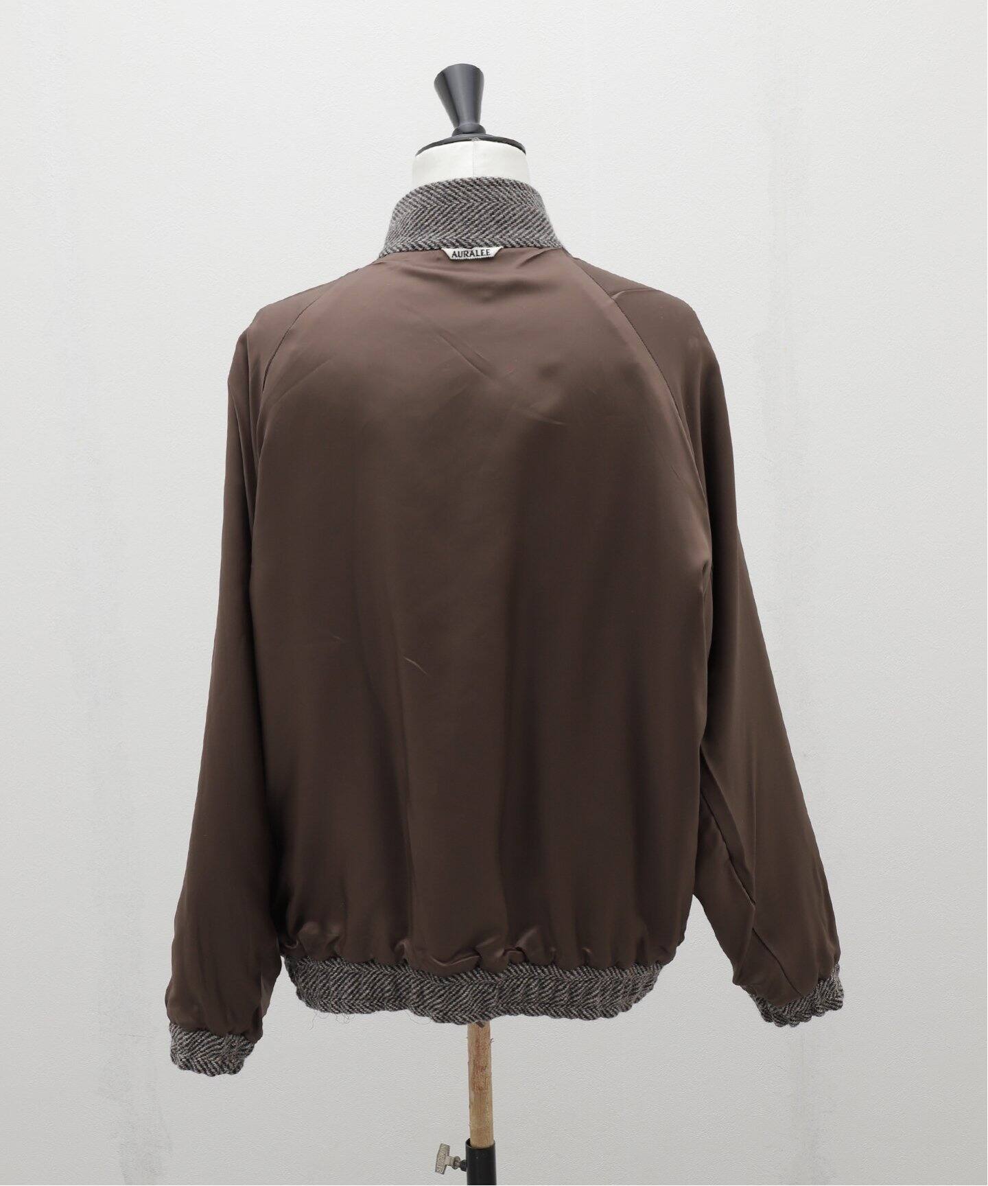 AURALEE (オーラリー) LAMA SHETLAND WOOL TWEED ZIP ブルゾン（その他 