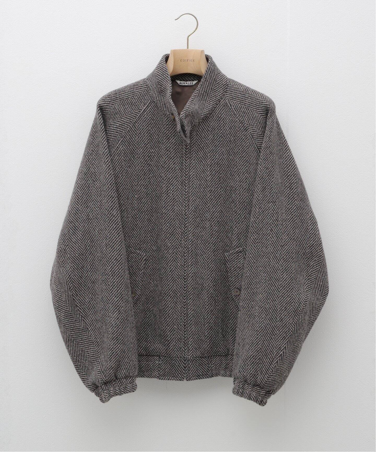 AURALEE (オーラリー) LAMA SHETLAND WOOL TWEED ZIP ブルゾン（その他 