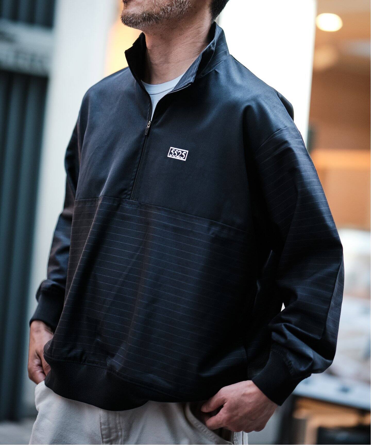 5525GOLF ゴルフ　フルジップ　ジャケット ブラック 5525golf × EDIFICE GOLF 別注 SNEAD JACK（その他ブルゾン／アウター