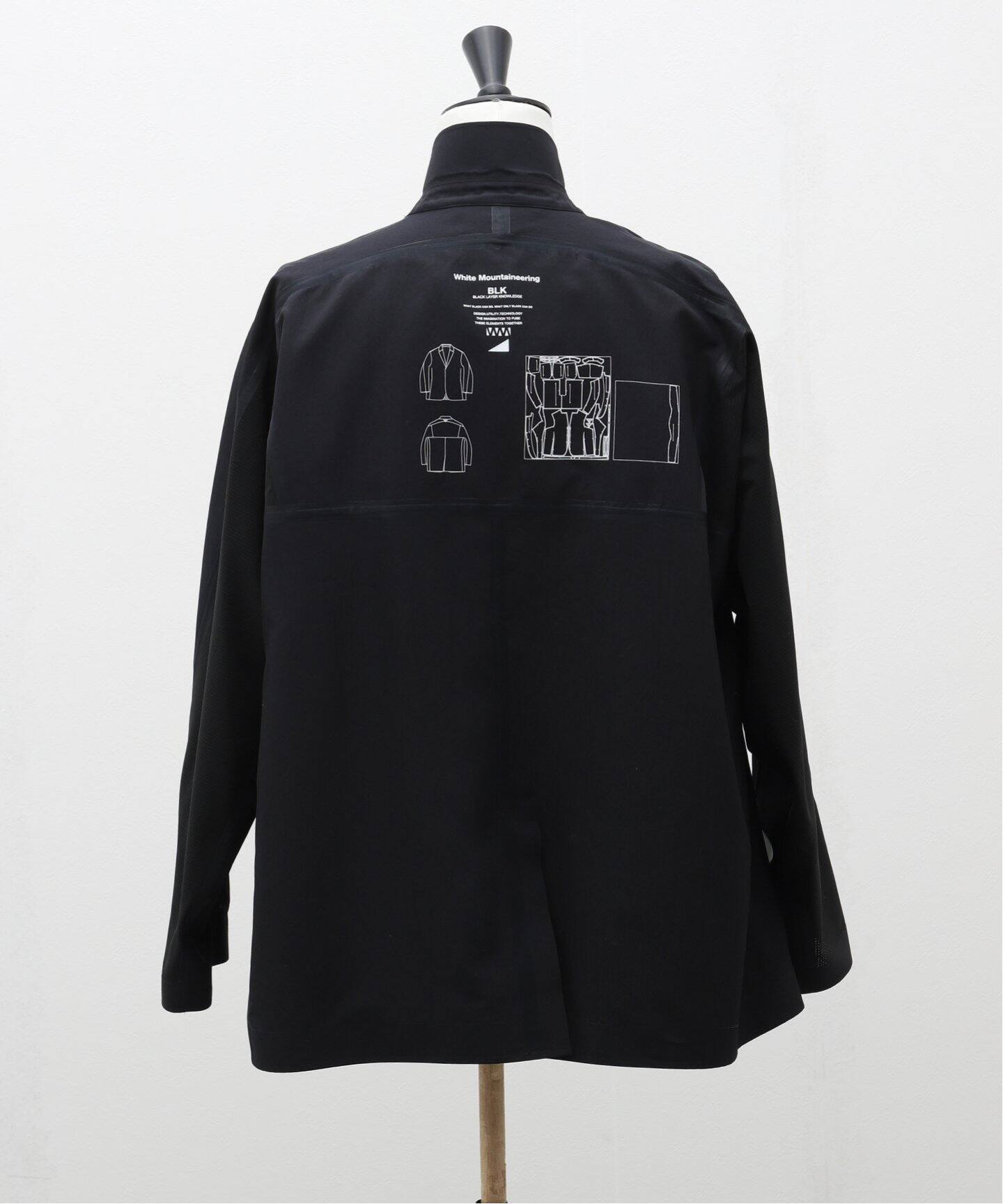 White Mountaineering】POLYESTER TAFFETA LAPEL JACKET BK2471205 