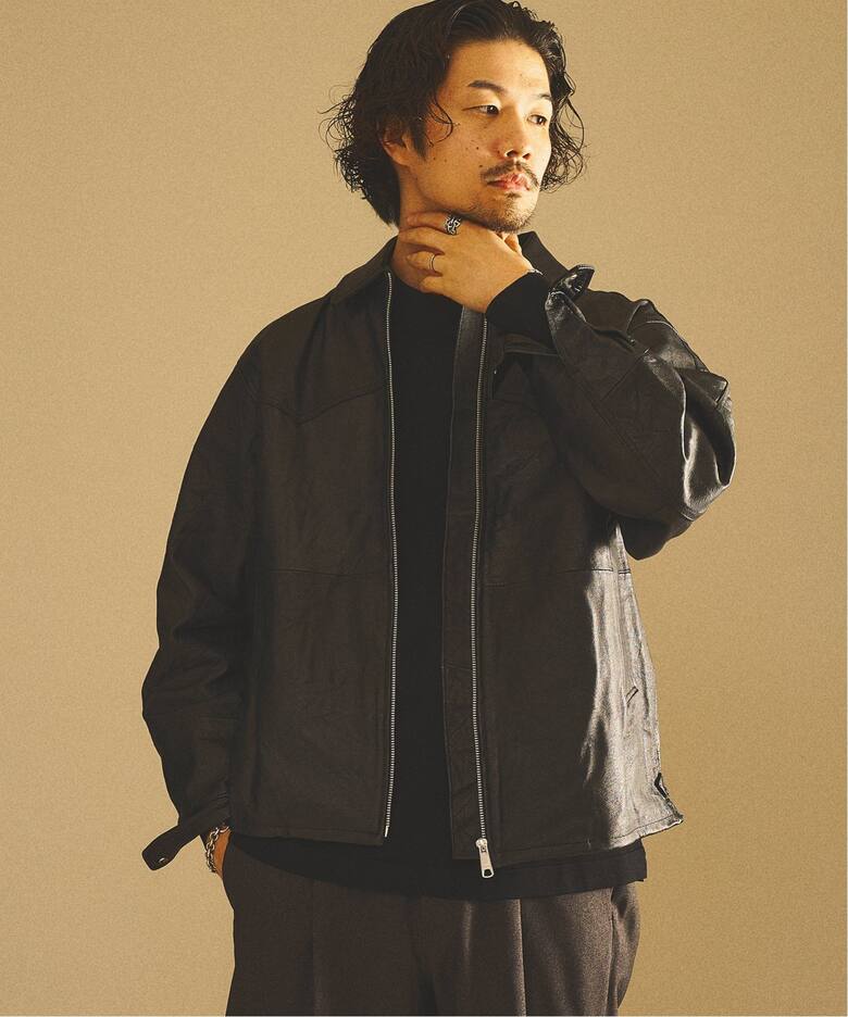 UPCYCLE LETHER BLOUSON / アップサイクルレザーブルゾン（レザー 