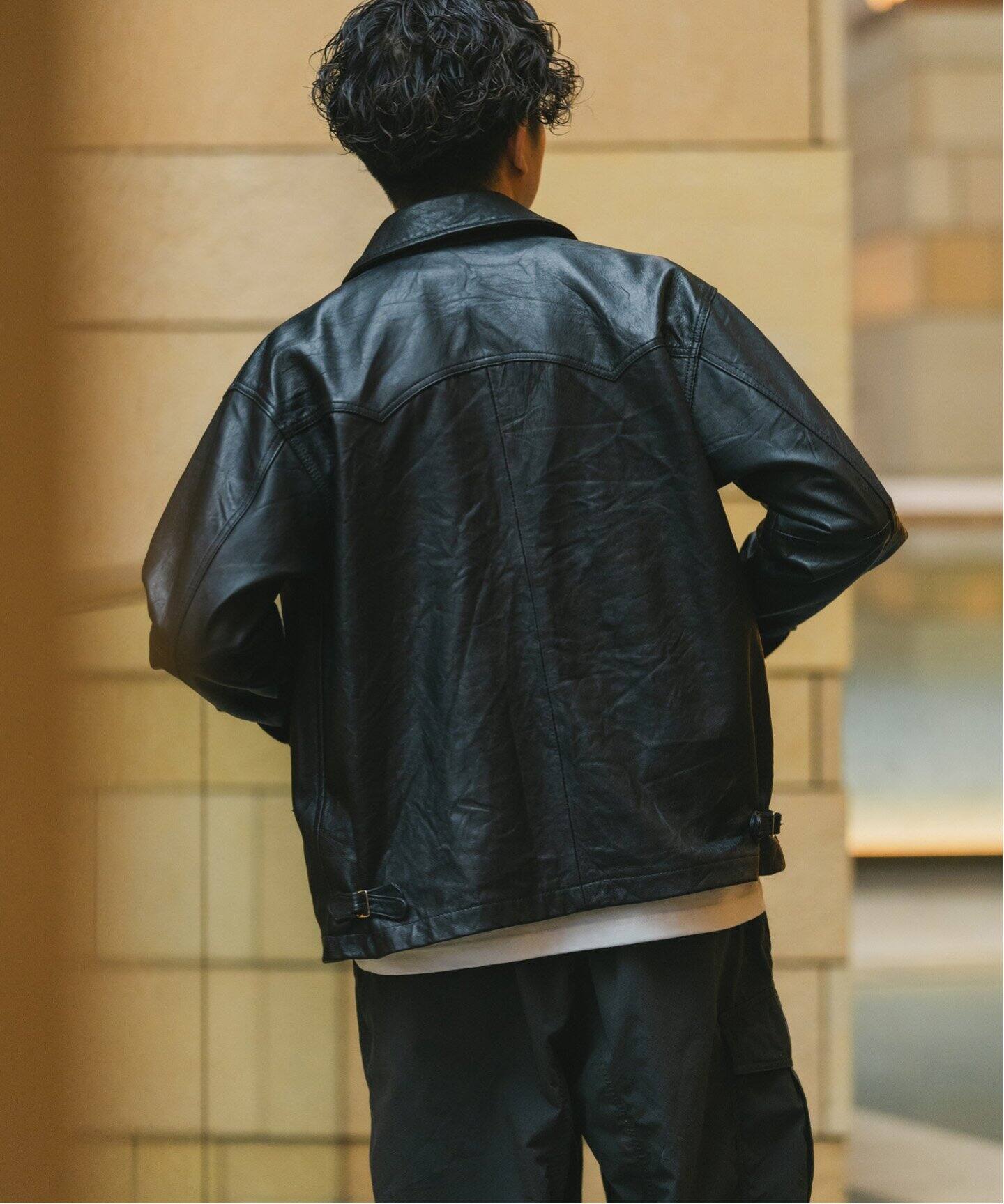 UPCYCLE LETHER BLOUSON / アップサイクルレザーブルゾン（レザー 