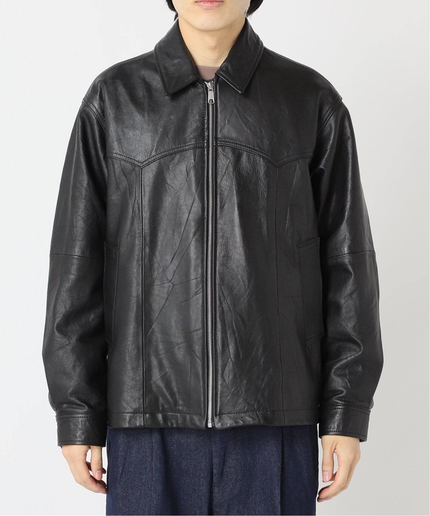 UPCYCLE LETHER BLOUSON / アップサイクルレザーブルゾン（レザー 