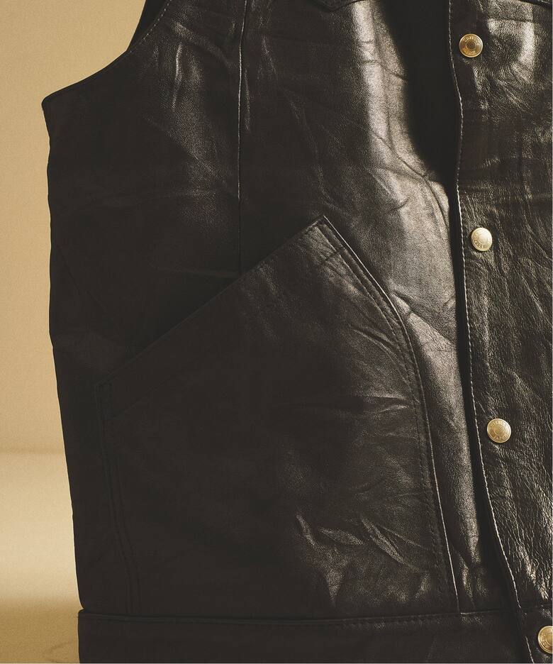 UP CYCLE LEATHER” アップサイクルレザーベスト（ベスト）｜417 