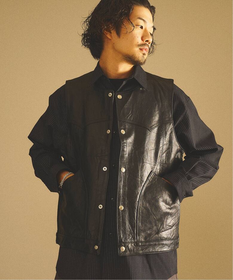 UP CYCLE LEATHER” アップサイクルレザーベスト（ベスト）｜417 