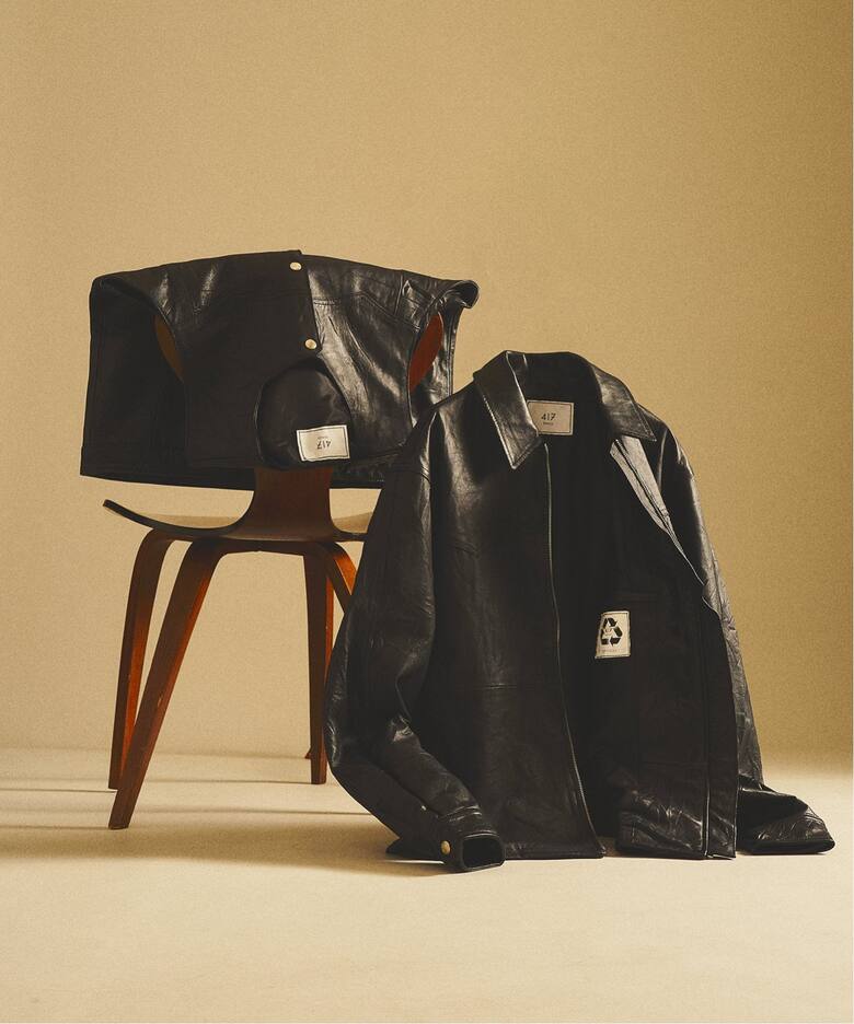 UP CYCLE LEATHER” アップサイクルレザーベスト（ベスト）｜417 