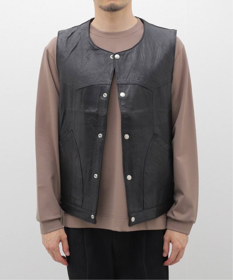 UP CYCLE LEATHER” アップサイクルレザーベスト（ベスト）｜417 