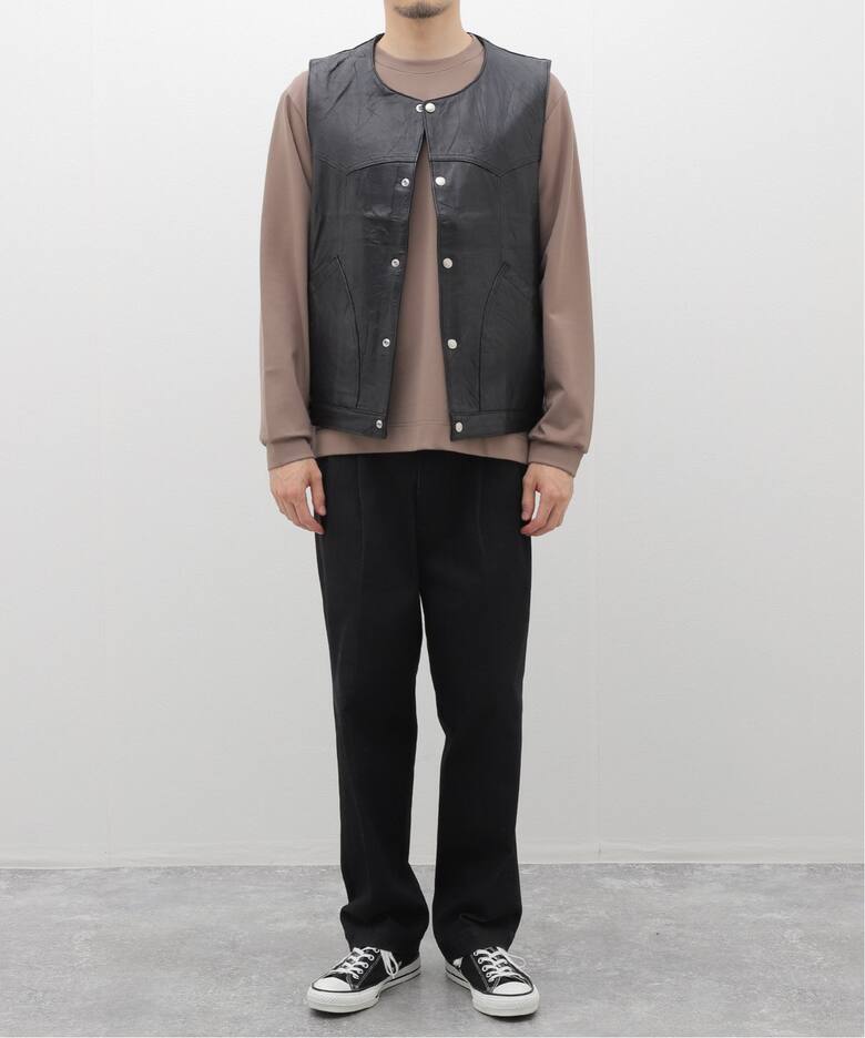 UP CYCLE LEATHER” アップサイクルレザーベスト（ベスト）｜417 