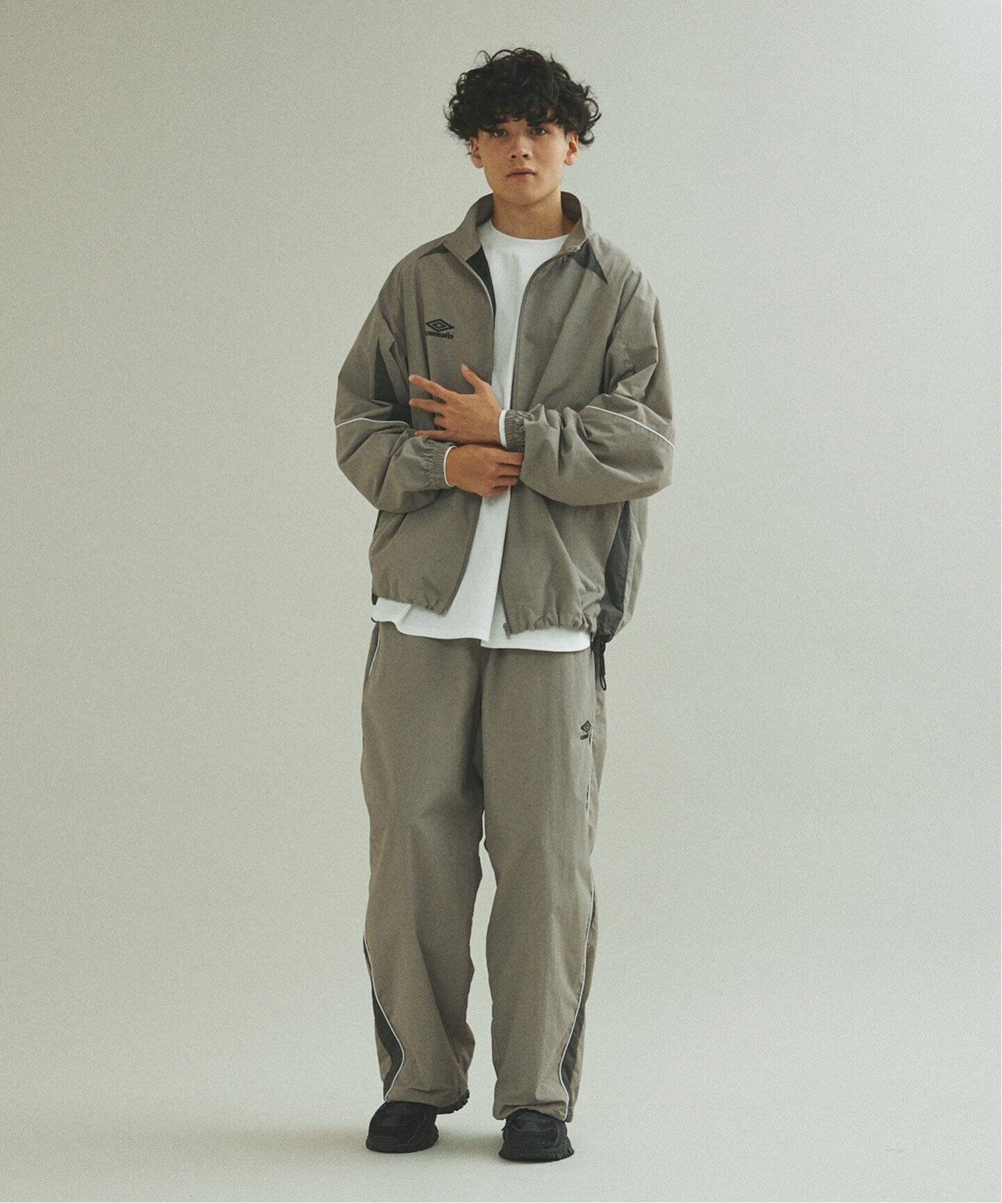 アンブロ×belper ナイロントラックジャケット　トラックパンツ　セットカーキ UMBRO / アンブロ 417別注 トラックジャケット（ナイロンジャケット