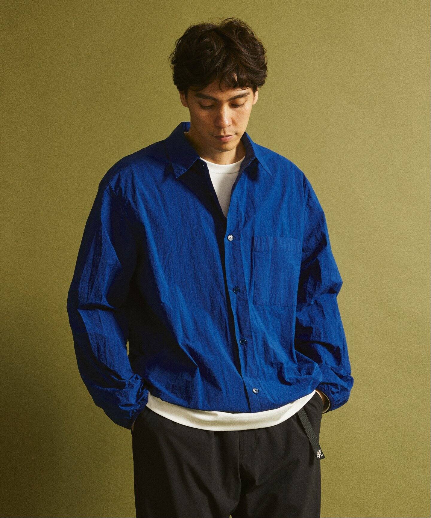 STILL BY HAND Garment-dye shirt blouson BL01243（カバーオール 