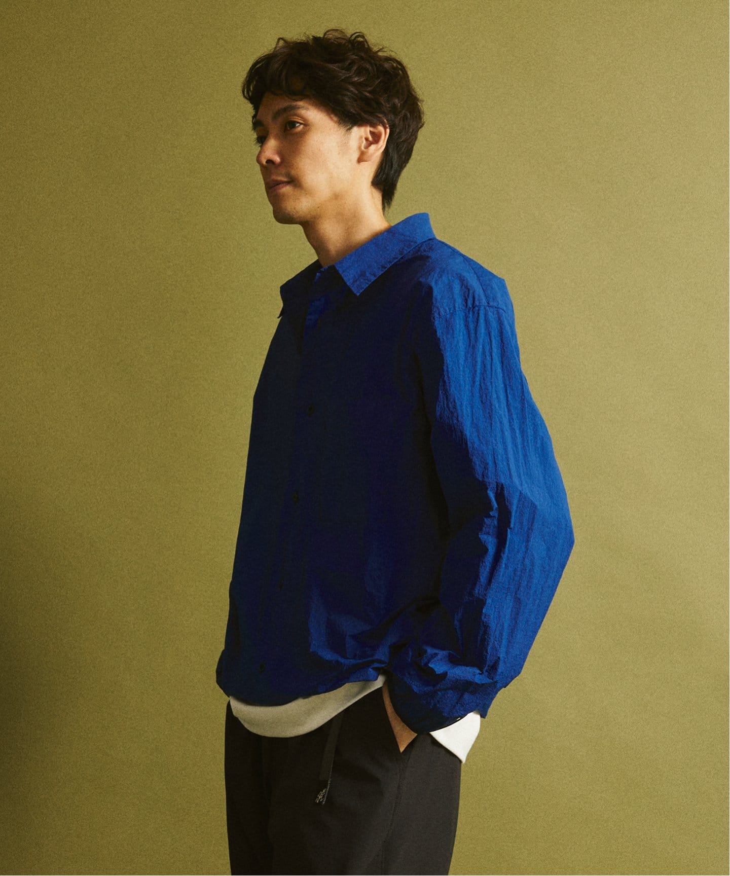 STILL BY HAND Garment-dye shirt blouson BL01243（カバーオール