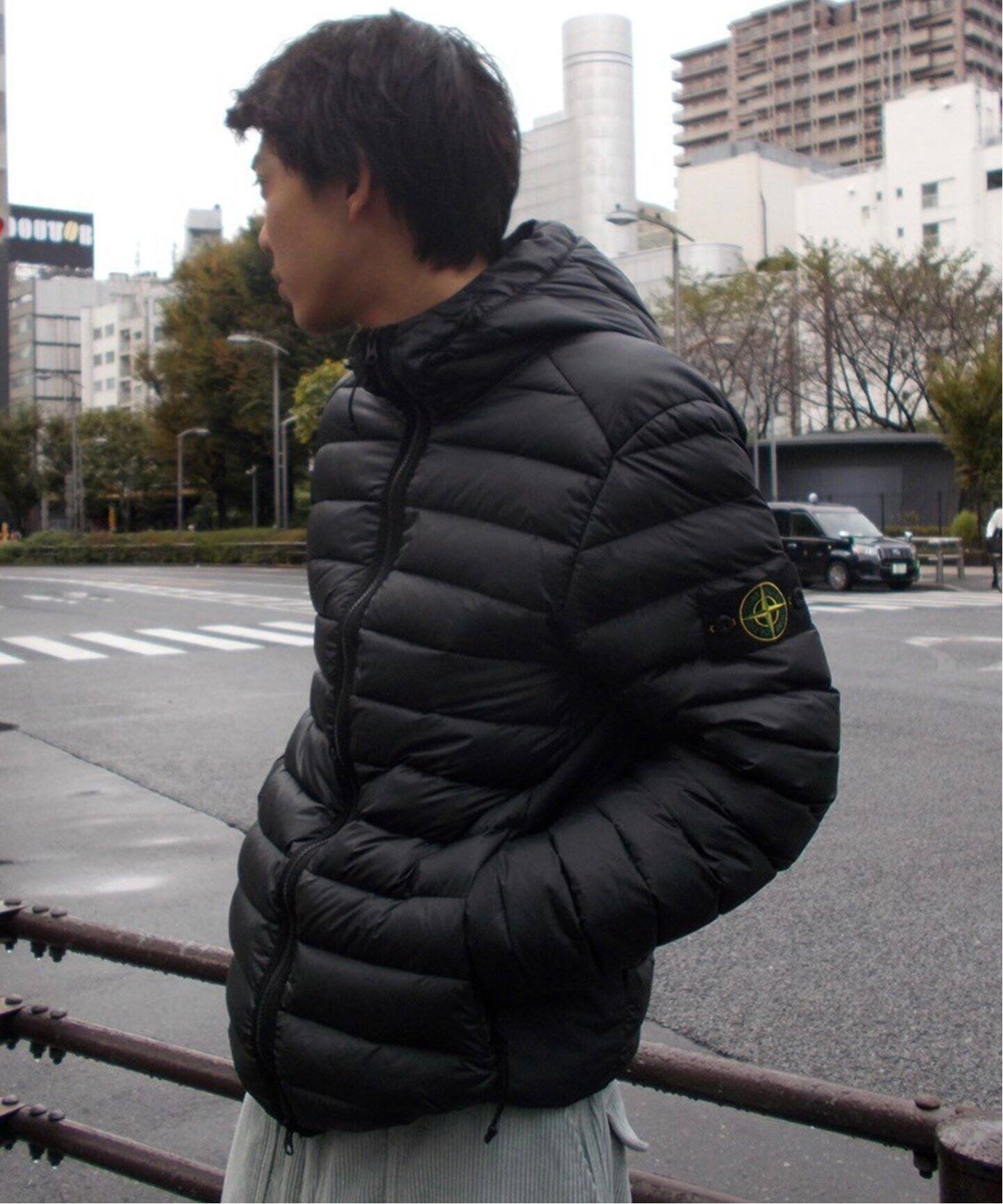 STONEISLAND / ストーンアイランド】ライトダウンフーデッドブルゾン 