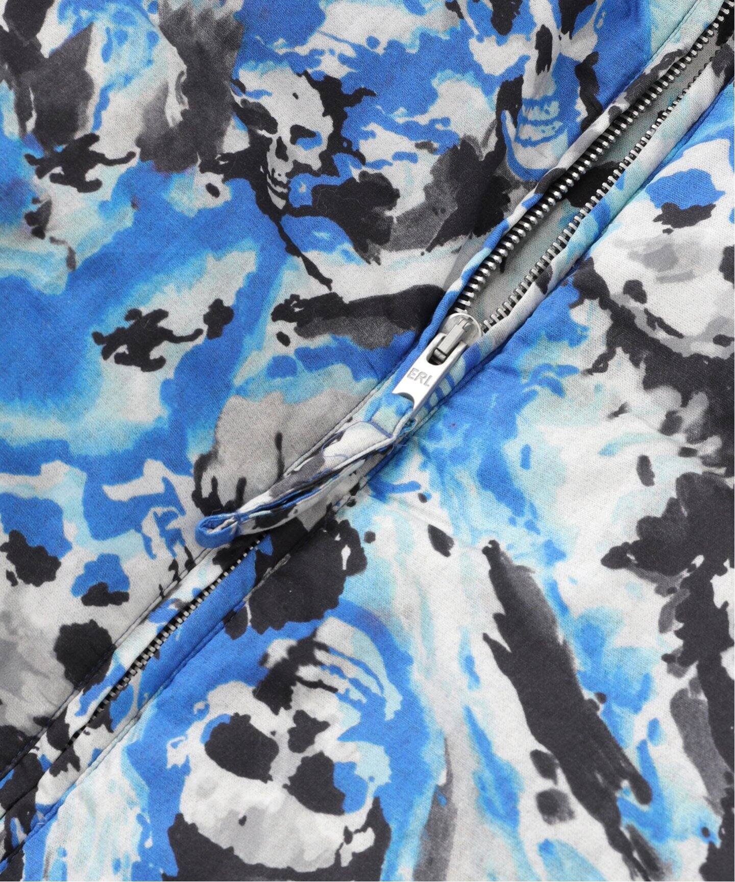 ERL / イーアールエル】UNISEX SKULL PUFFER JACKET WOVEN（中綿  