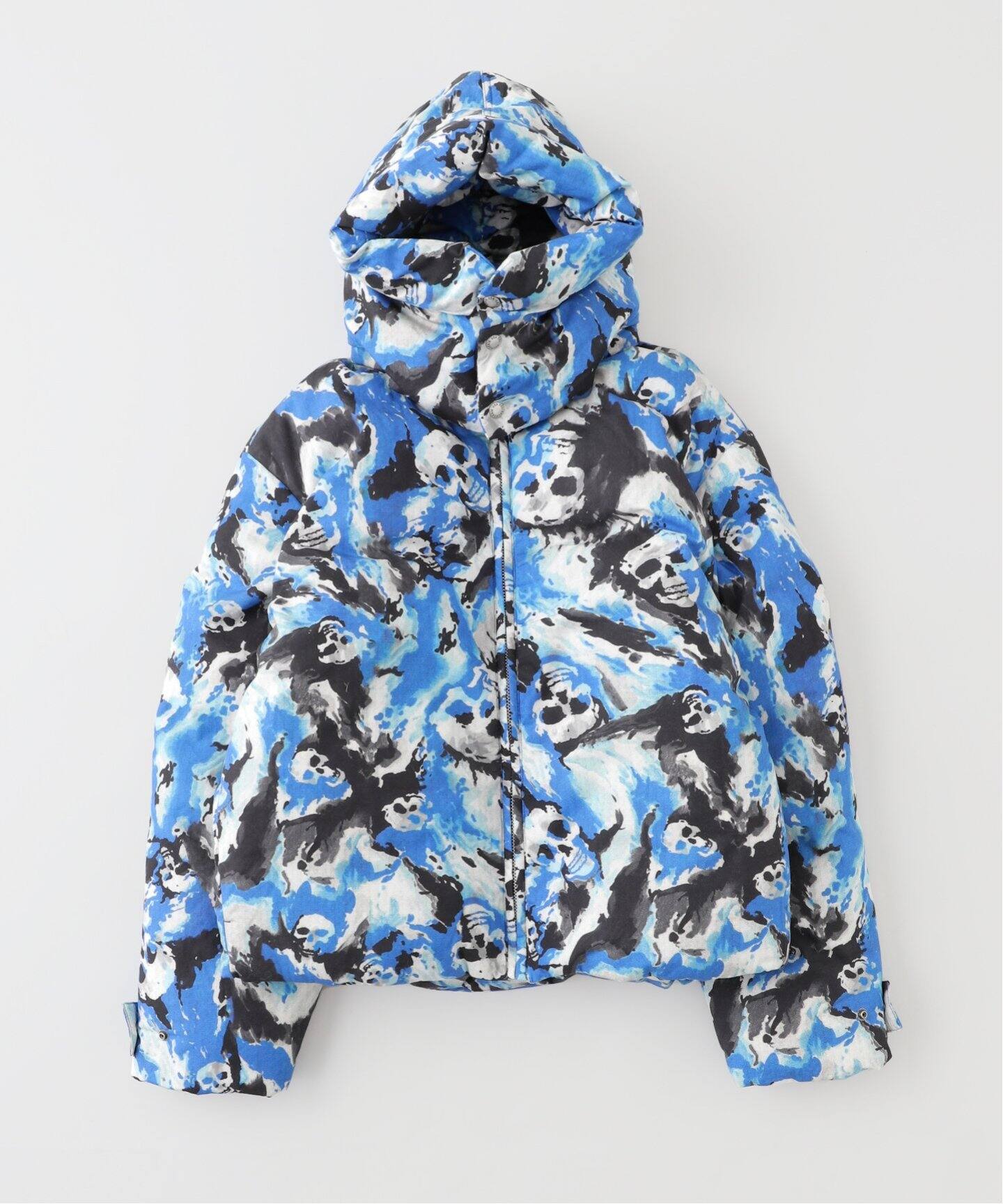 ERL / イーアールエル】UNISEX SKULL PUFFER JACKET WOVEN（中綿  