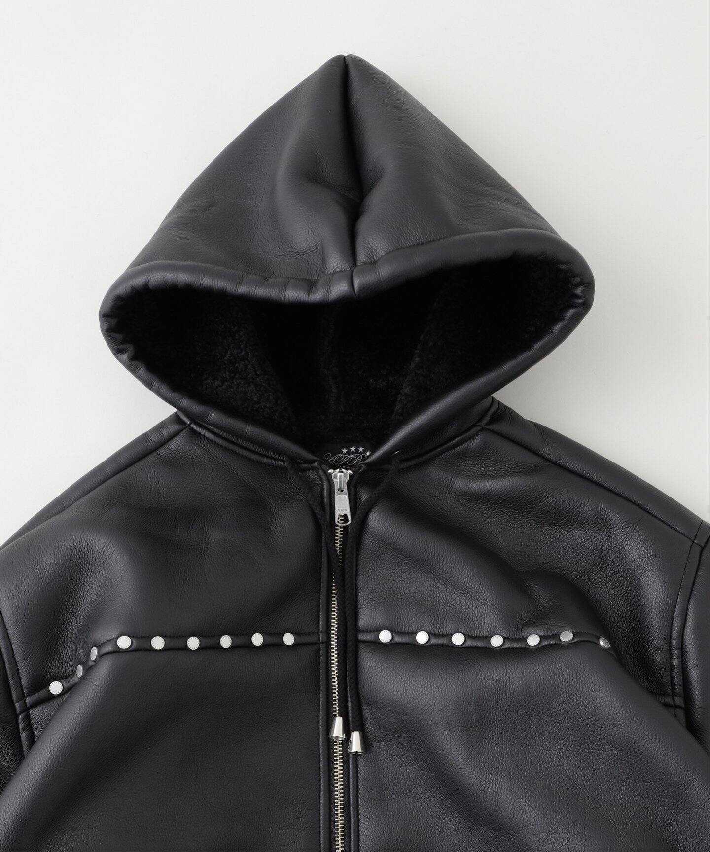AFB / エーエフビー】STUDDED HOODED BOMBER JACKET（ミリタリー 