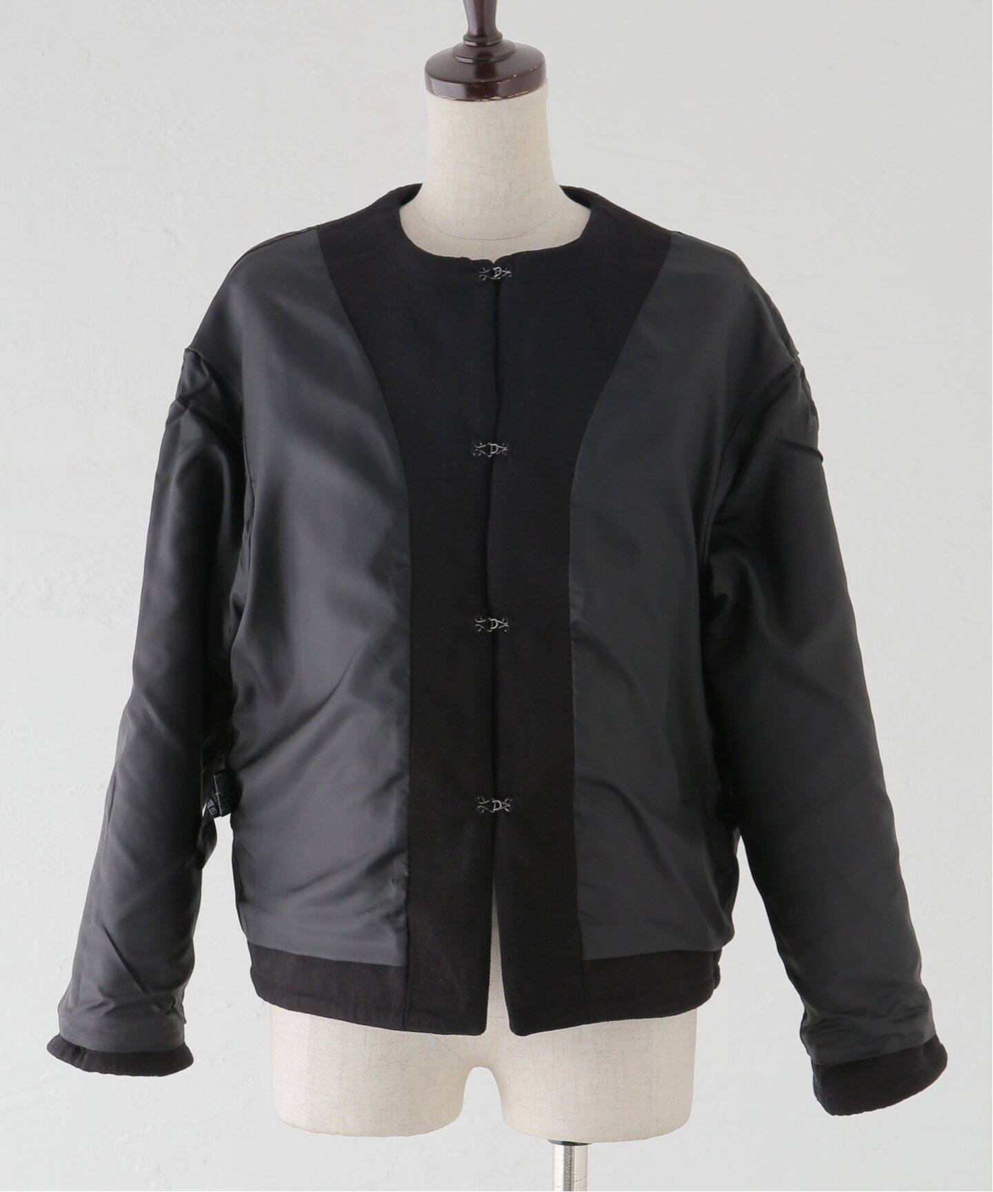 オリエンタルジャガードノーカラージャケット（ノーカラージャケット  