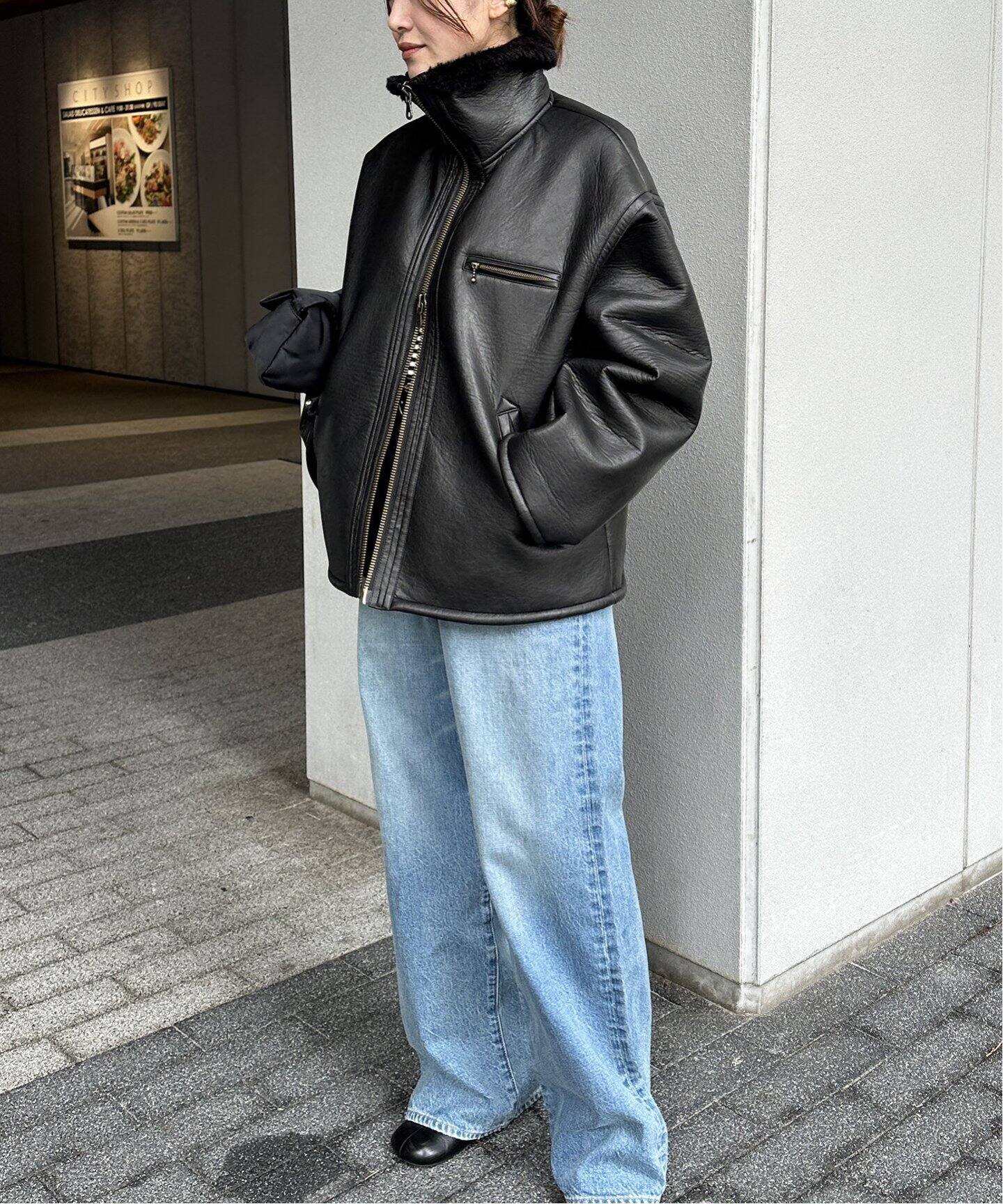 フェイクレザーボアブルゾン（レザージャケット）｜JOURNAL STANDARD  