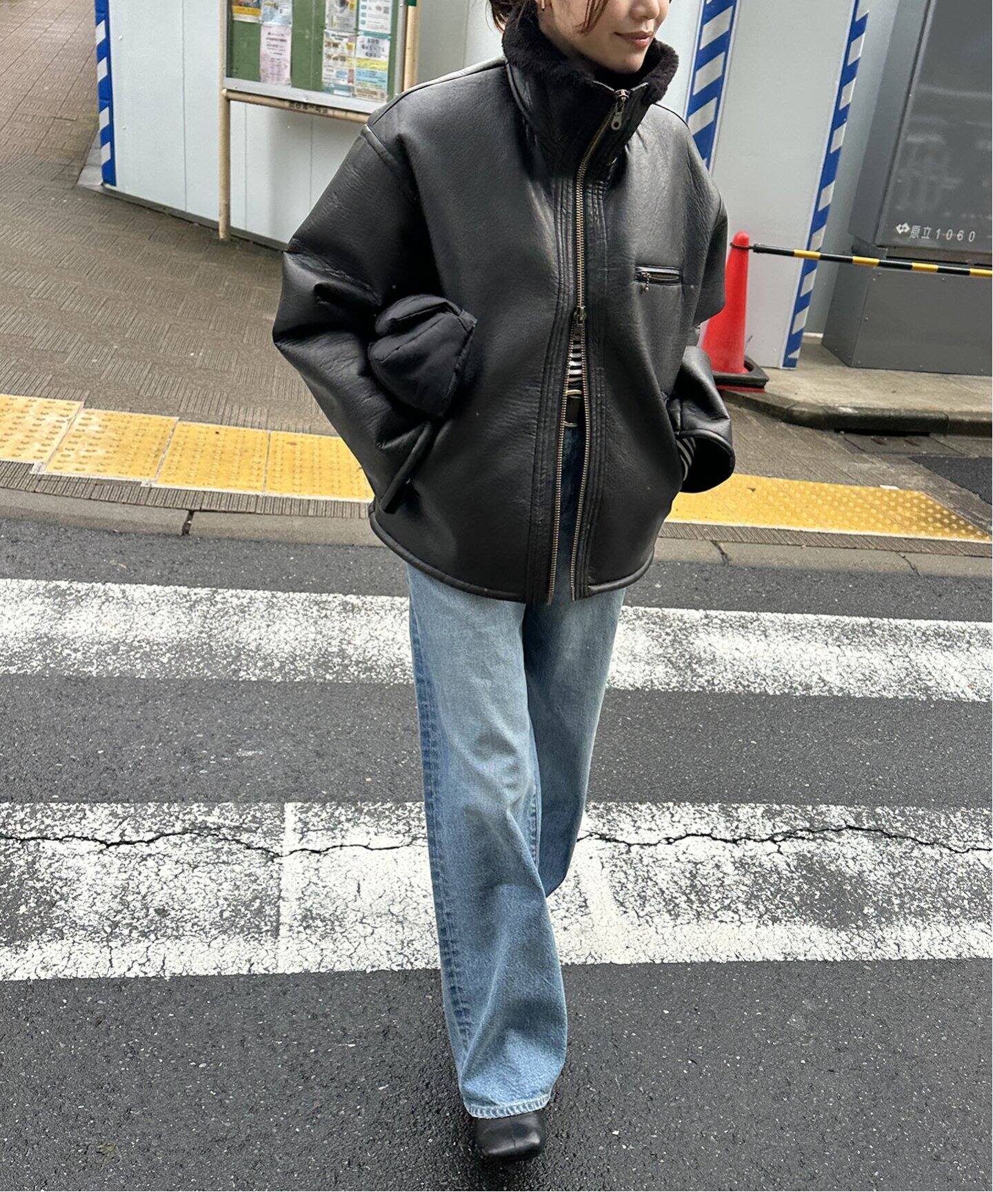 フェイクレザーボアブルゾン（レザージャケット）｜JOURNAL STANDARD 