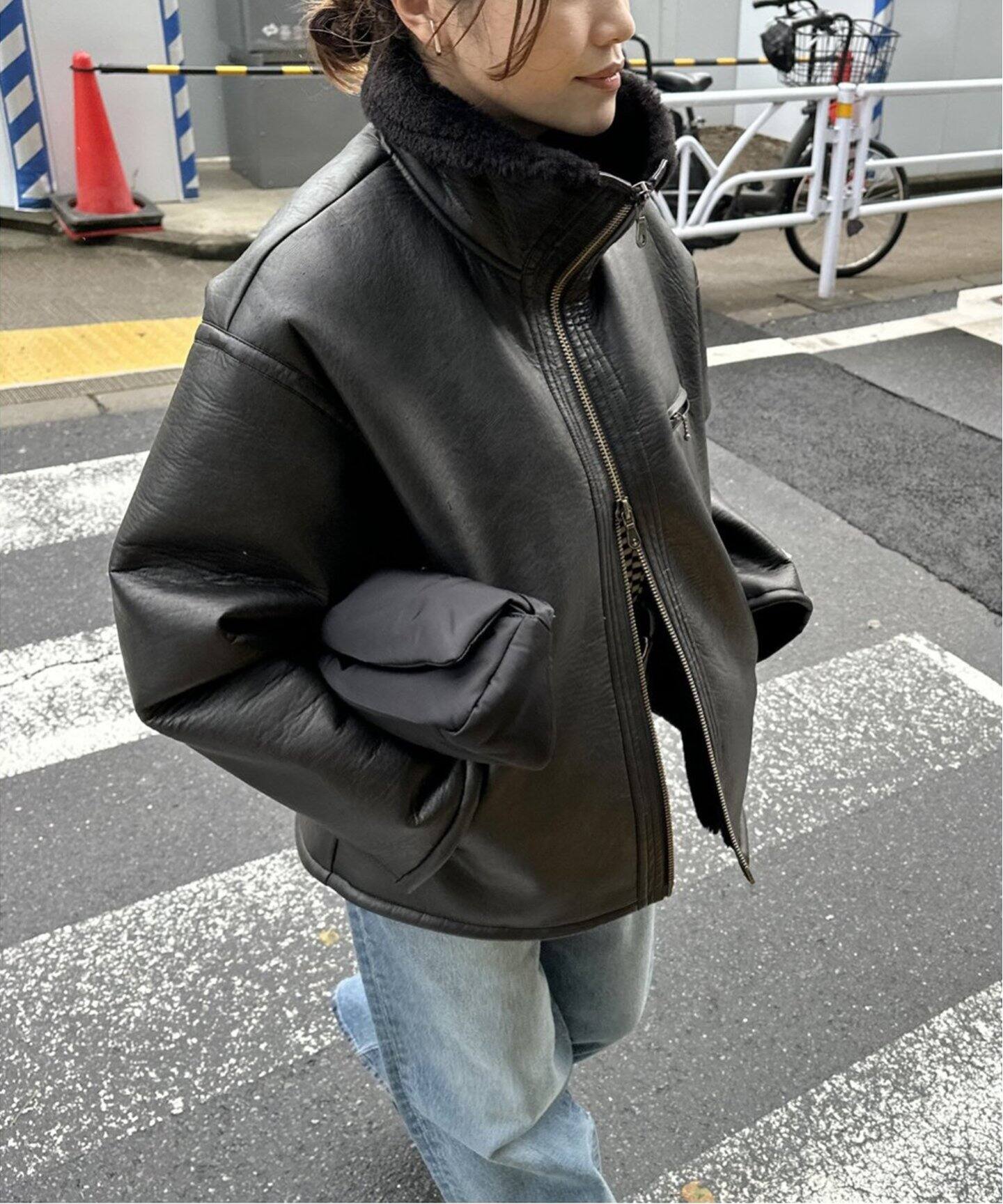 フェイクレザーボアブルゾン（レザージャケット）｜JOURNAL STANDARD  