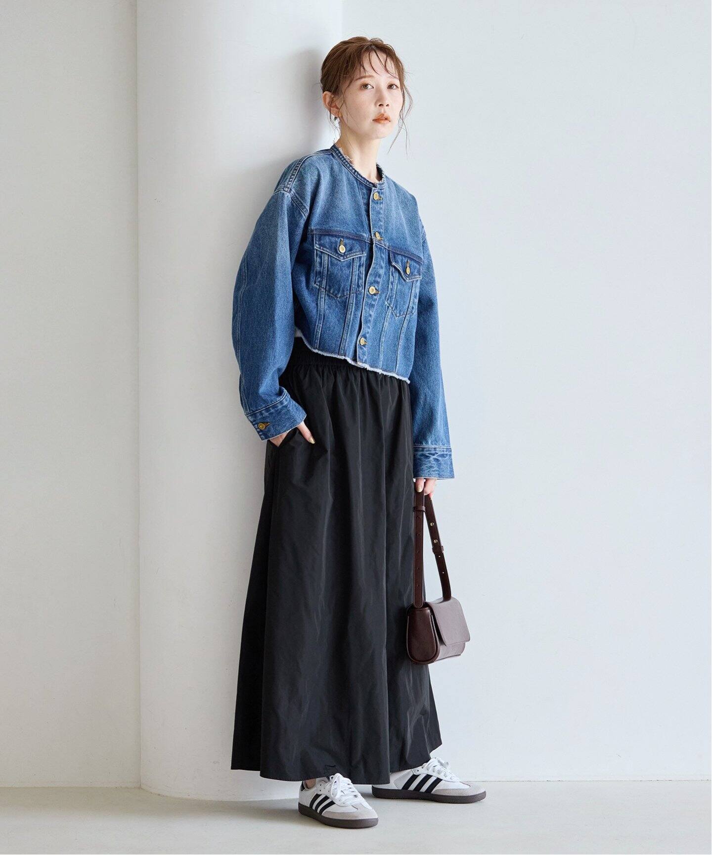 デニムノーカラークロップドジャケット（デニムジャケット）｜JOURNAL 