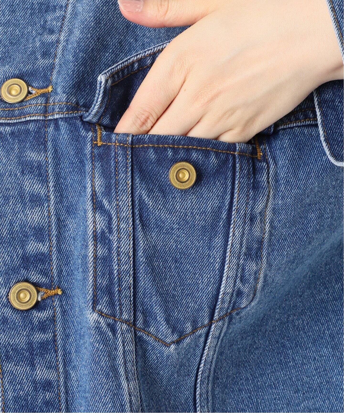 デニムノーカラークロップドジャケット（デニムジャケット）｜JOURNAL 