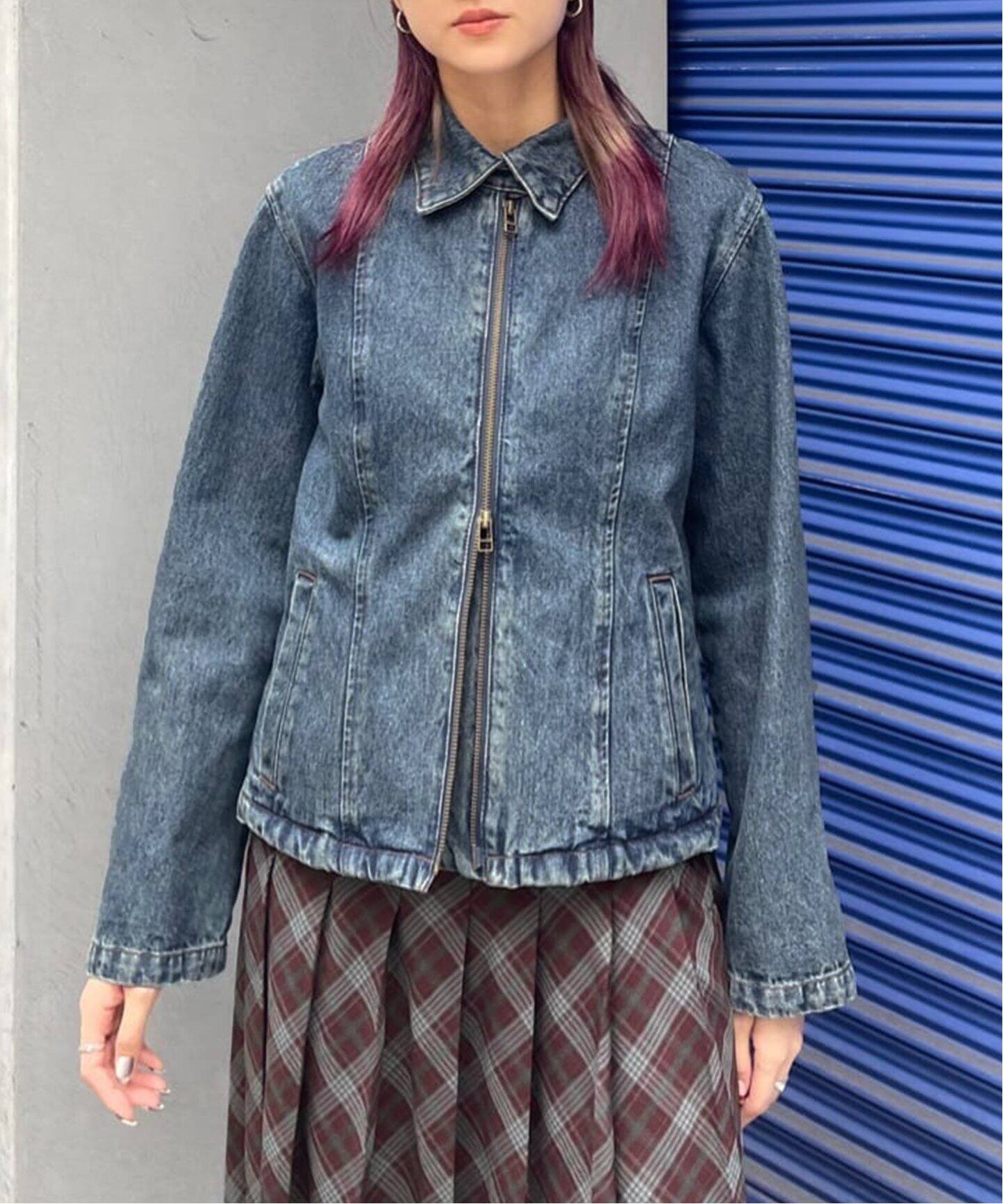 別注【Oriens×Cimarron】 biker jacket：デニムジャケット（デニム 