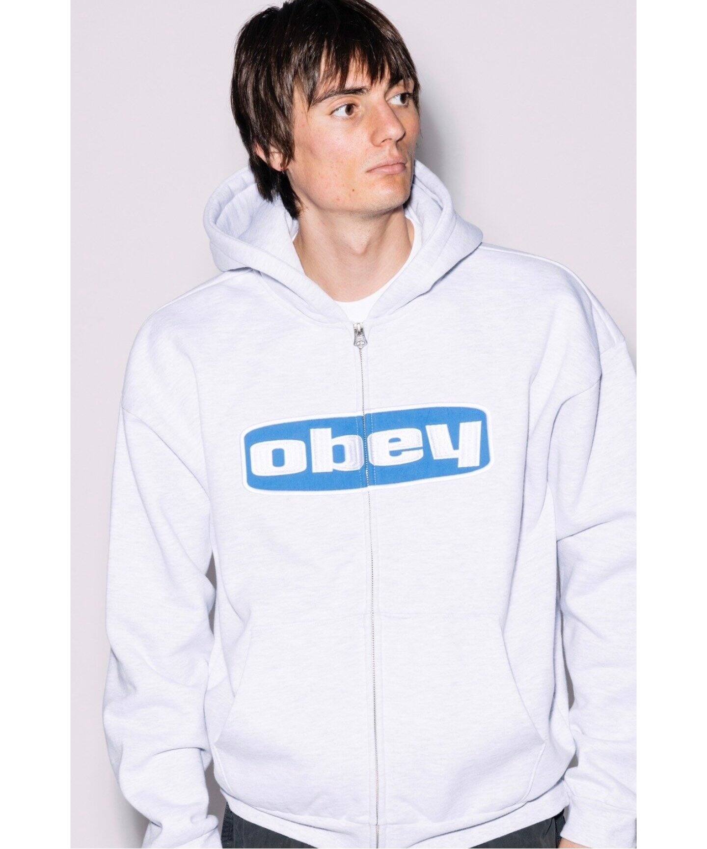 OBEY】BOXED IN EXTRA HEAVY ZIP HOOD 112460024 ：裏起毛ジップジップ 