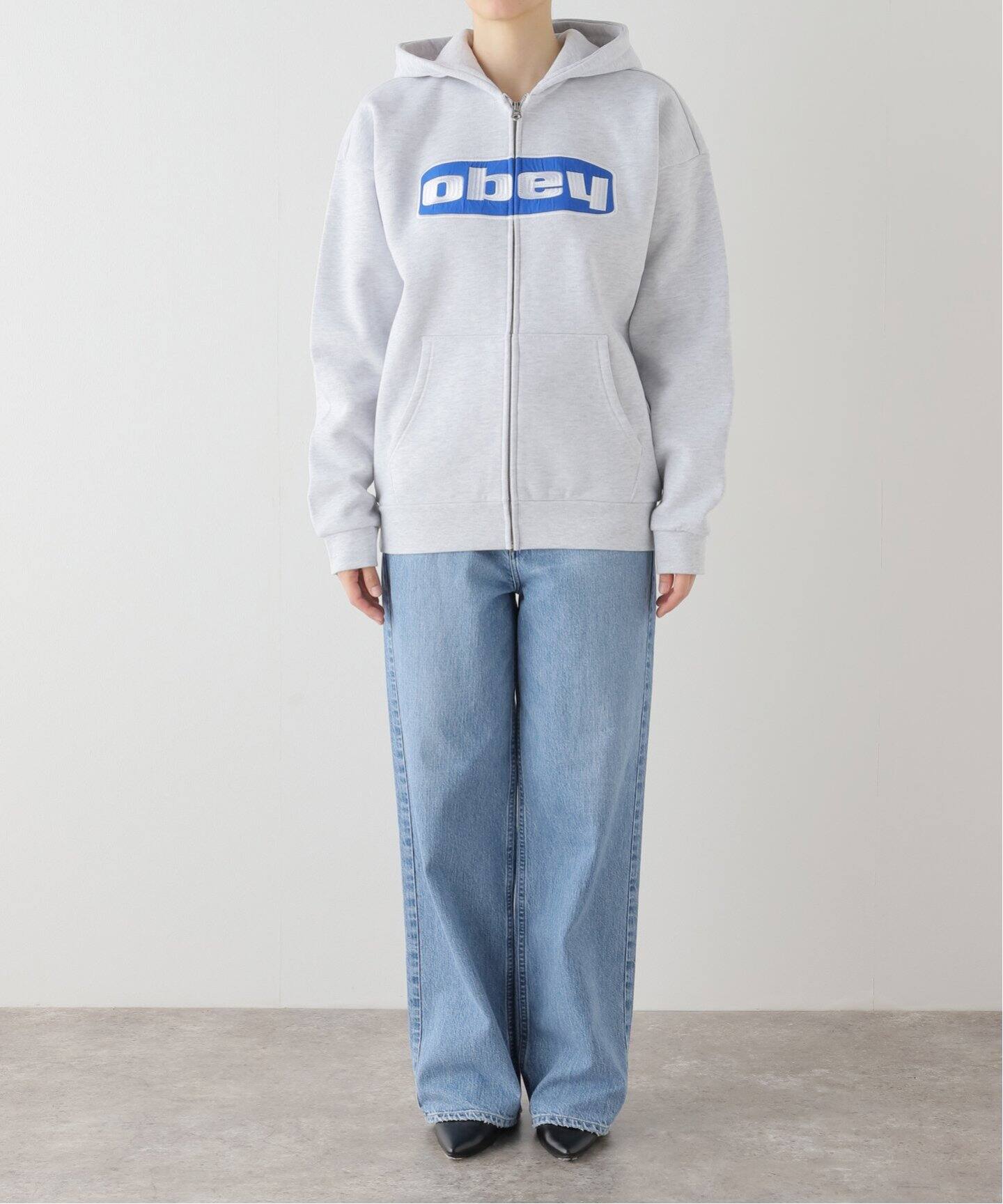 OBEY】BOXED IN EXTRA HEAVY ZIP HOOD 112460024 ：裏起毛ジップジップ 