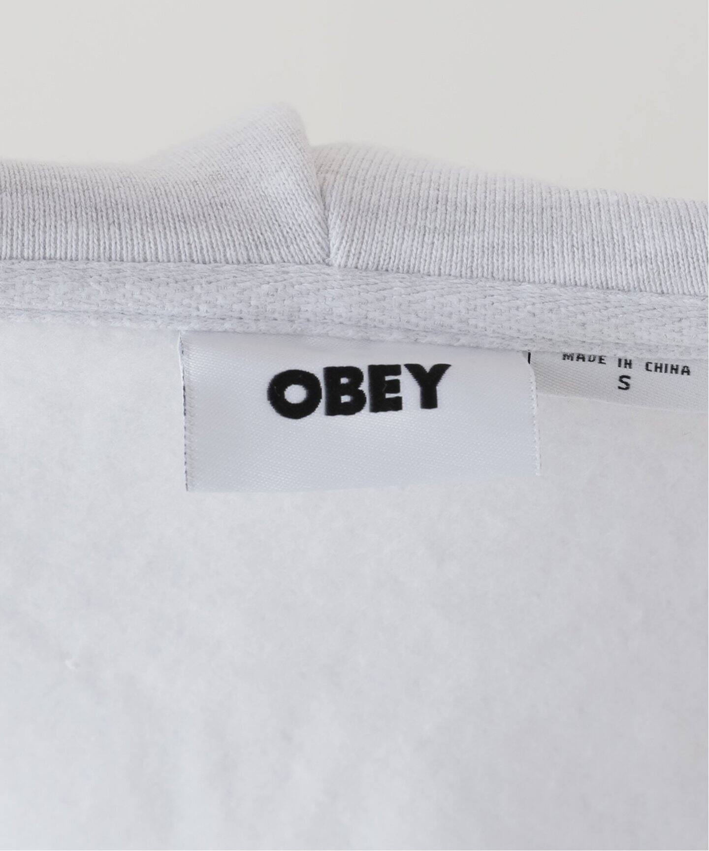 OBEY】BOXED IN EXTRA HEAVY ZIP HOOD 112460024 ：裏起毛ジップジップ 