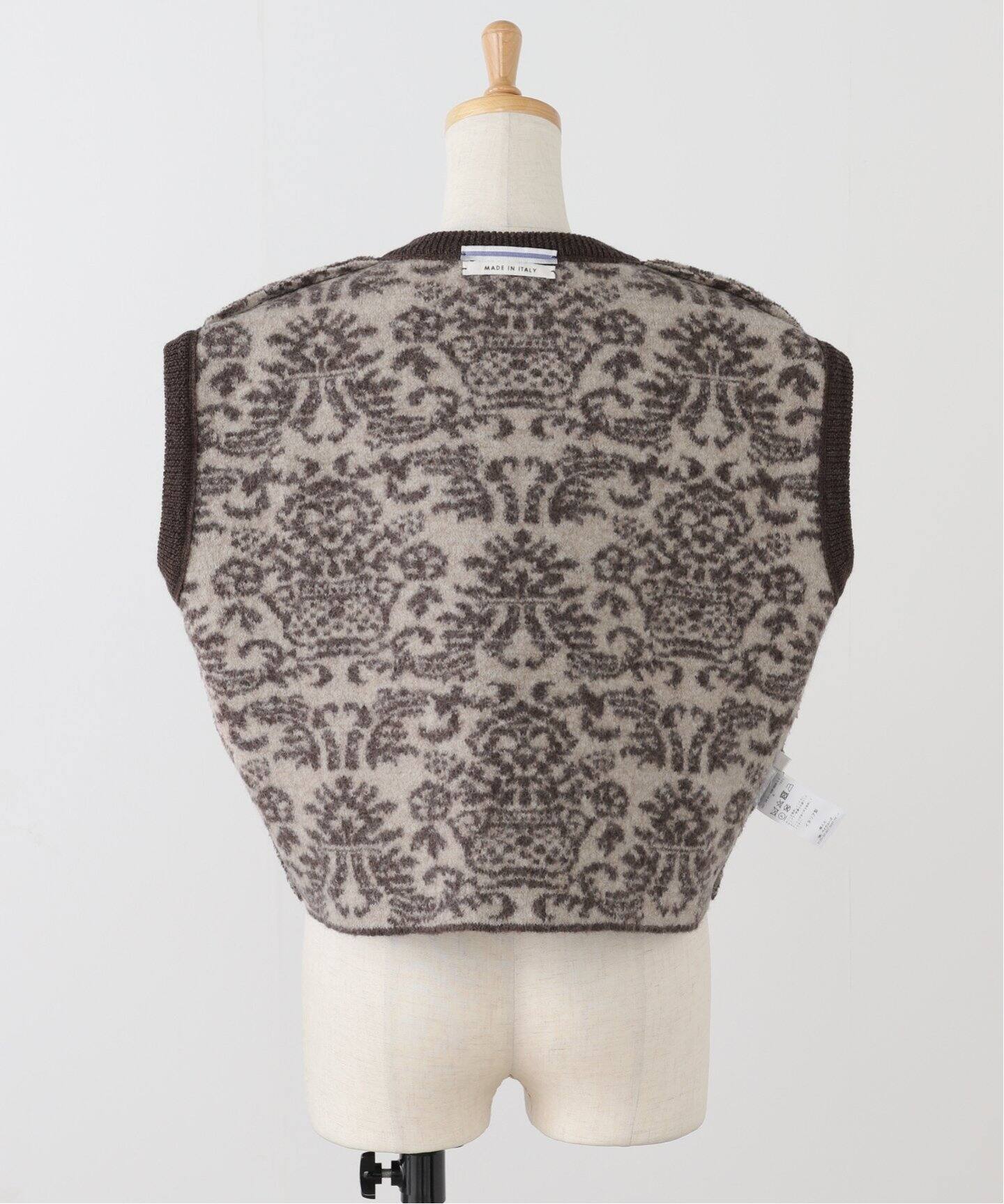 CRISTA SEYA / クリスタ セヤ】FELTED JACQUARD CROPPED GILET（ベスト 