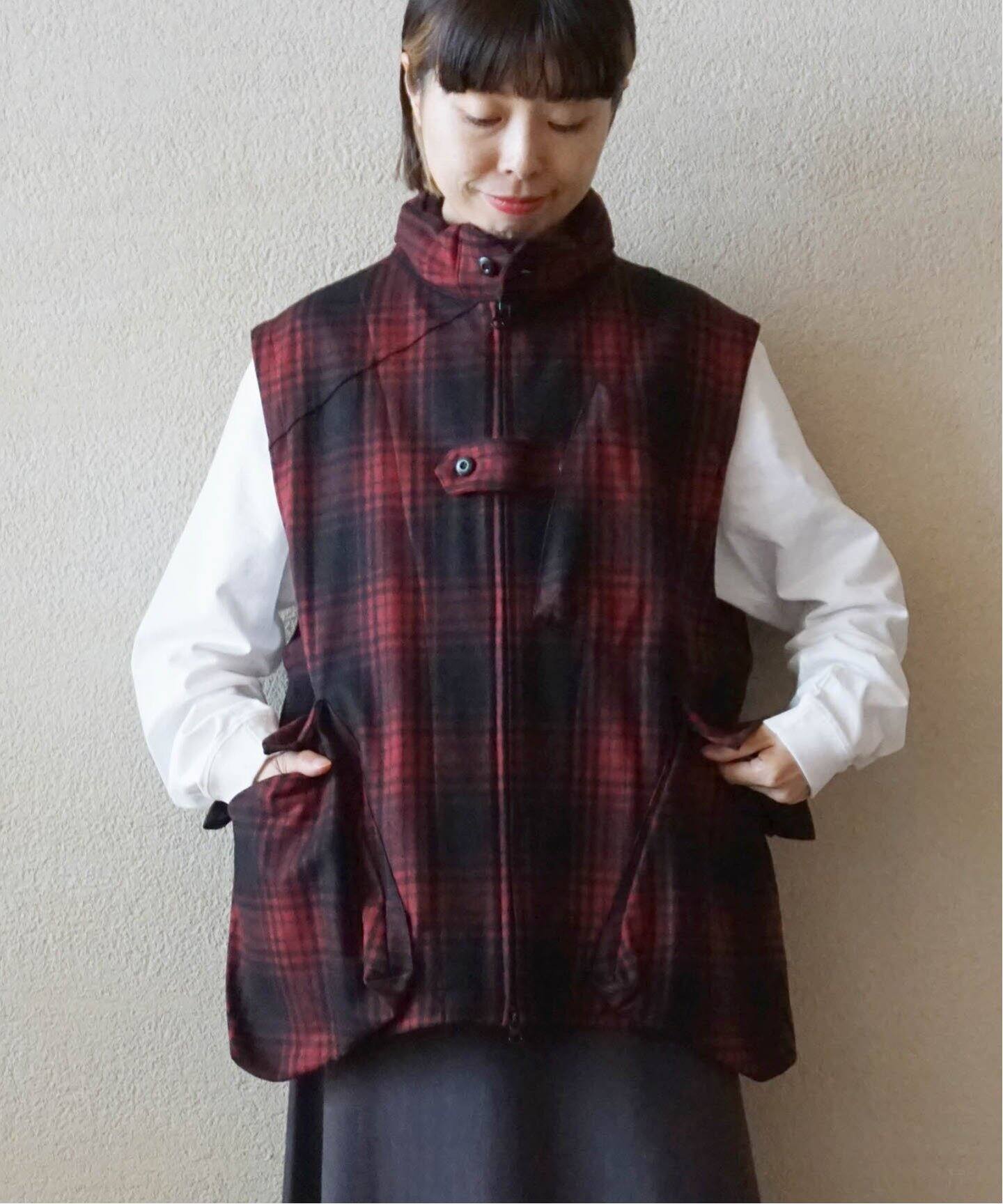 ts(s) /ティーエスエス】 BUFFARO CHECK MESSENGER VEST（ベスト 