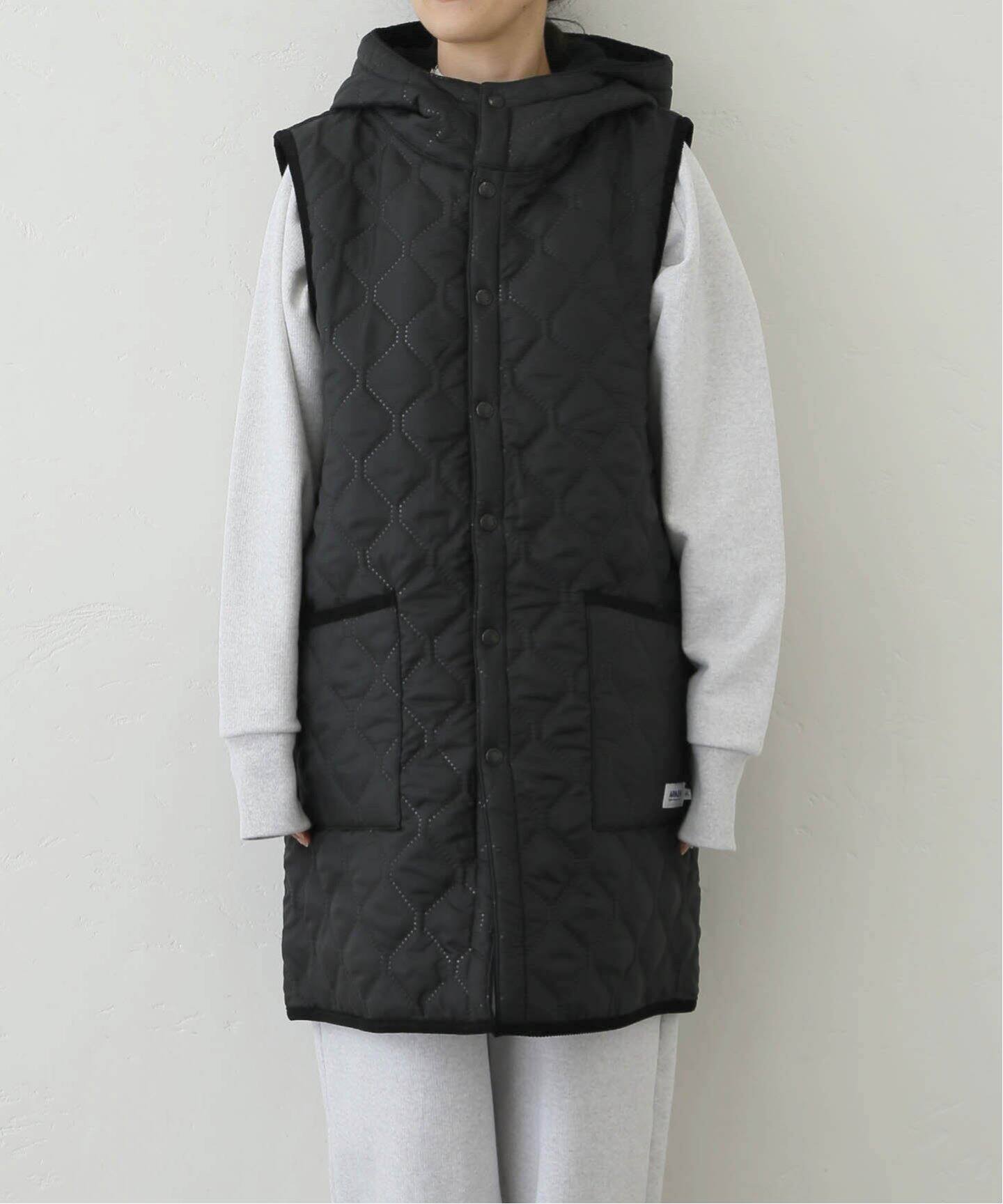 ARMEN 】REVERSIBLE HOODED LONG VEST（ダウン・中綿ベスト）｜journal 