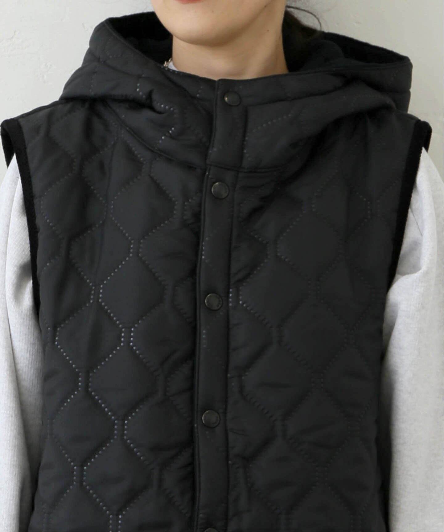 ARMEN 】REVERSIBLE HOODED LONG VEST（ダウン・中綿ベスト）｜journal 