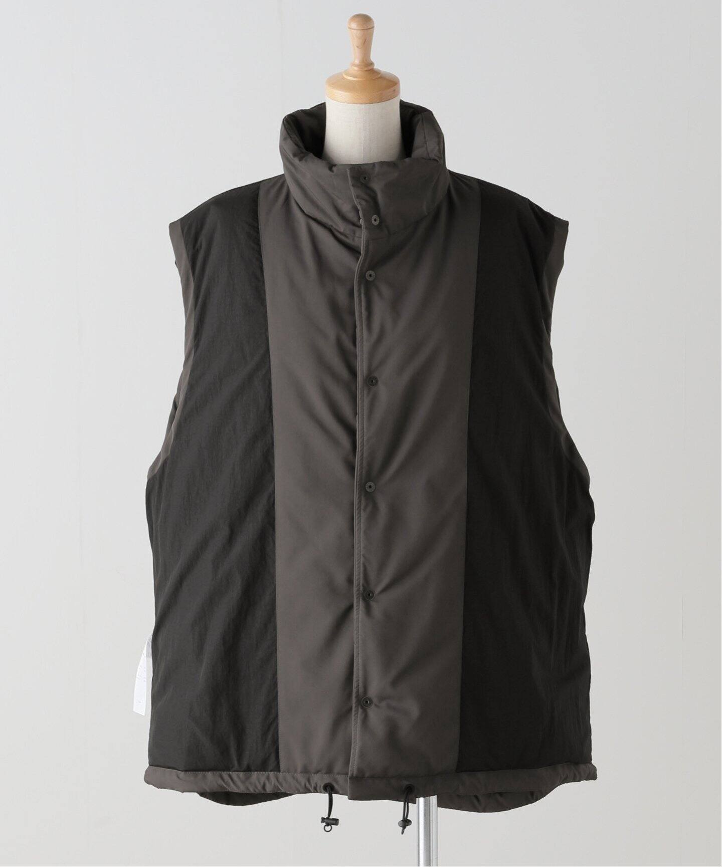 ATON/エイトン】 NYLON TWILL PADDED VEST（中綿・キルティング 