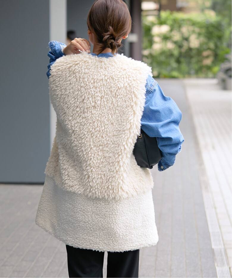 追加》ミックスボア×フェイクファーベスト（ベスト）｜JOURNAL  