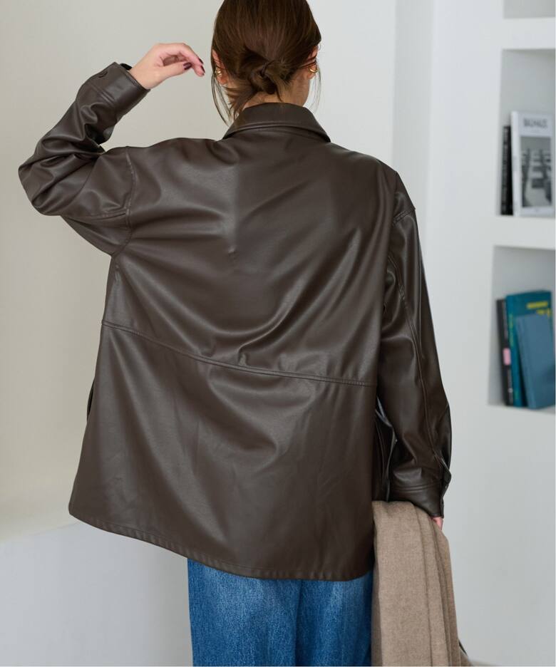 フェイクレザーシャツブルゾン（レザージャケット）｜JOURNAL STANDARD  