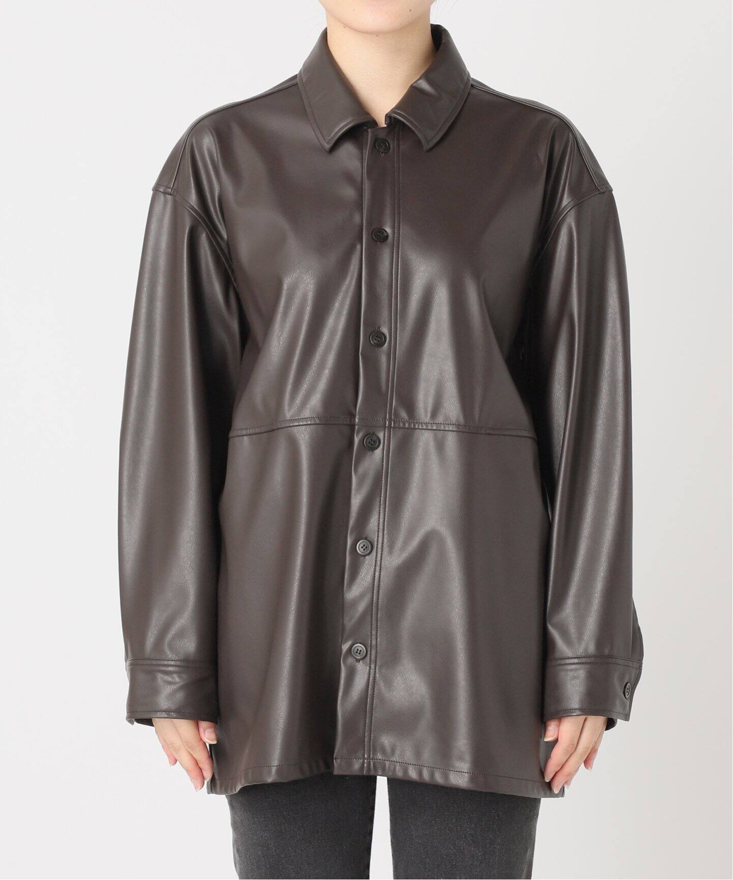 フェイクレザーシャツブルゾン（レザージャケット）｜JOURNAL STANDARD  