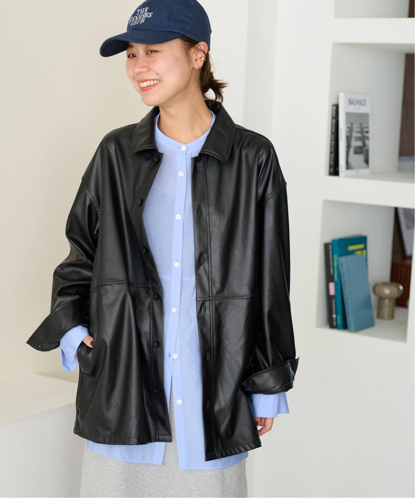 フェイクレザーシャツブルゾン（レザージャケット）｜JOURNAL STANDARD  