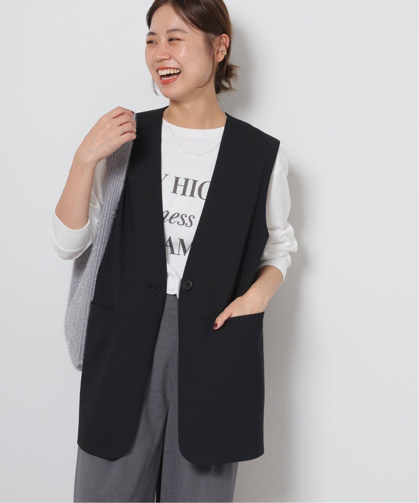 ドライツイルノーカラージレ（ジレ）｜JOURNAL STANDARD relume  