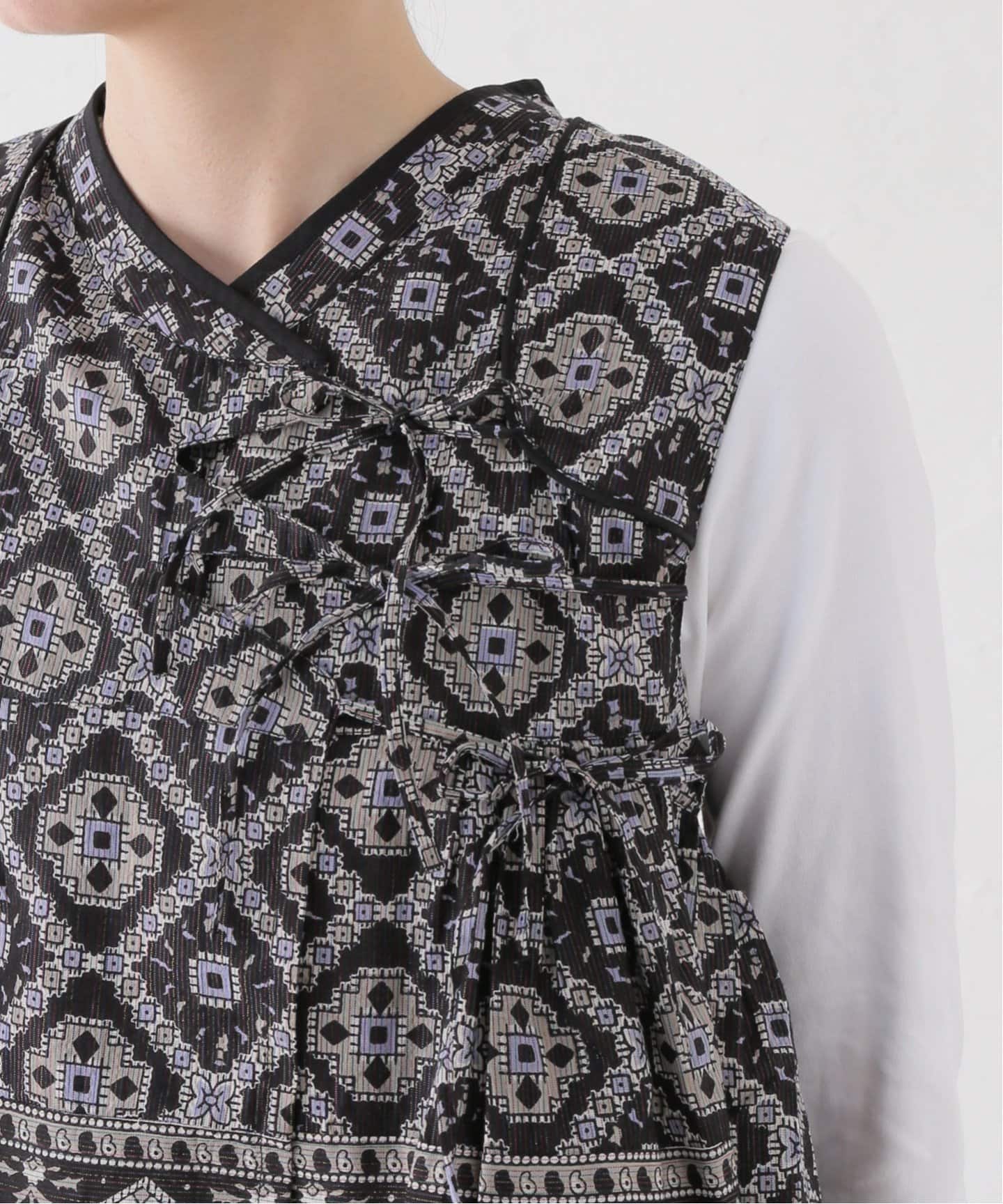 SARA MALLIKA】KAREENA SQUARE PRINT RABARI：ベスト（ベスト