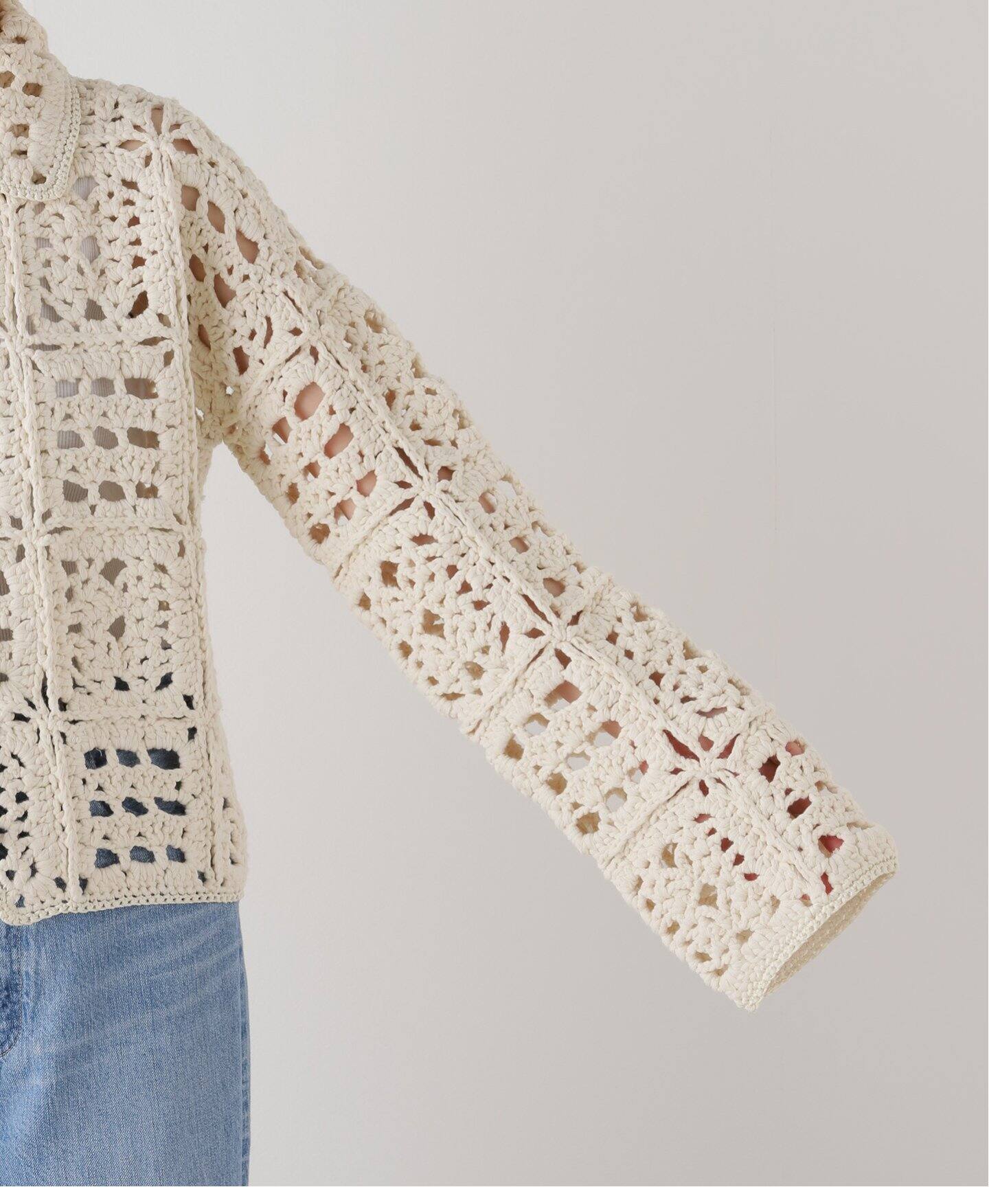TODAYFUL / トゥデイフル】 Crochet Knit Shirts：ニット（ニット  