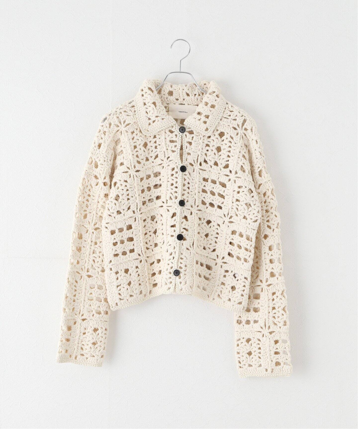 TODAYFUL / トゥデイフル】 Crochet Knit Shirts：ニット（ニット  