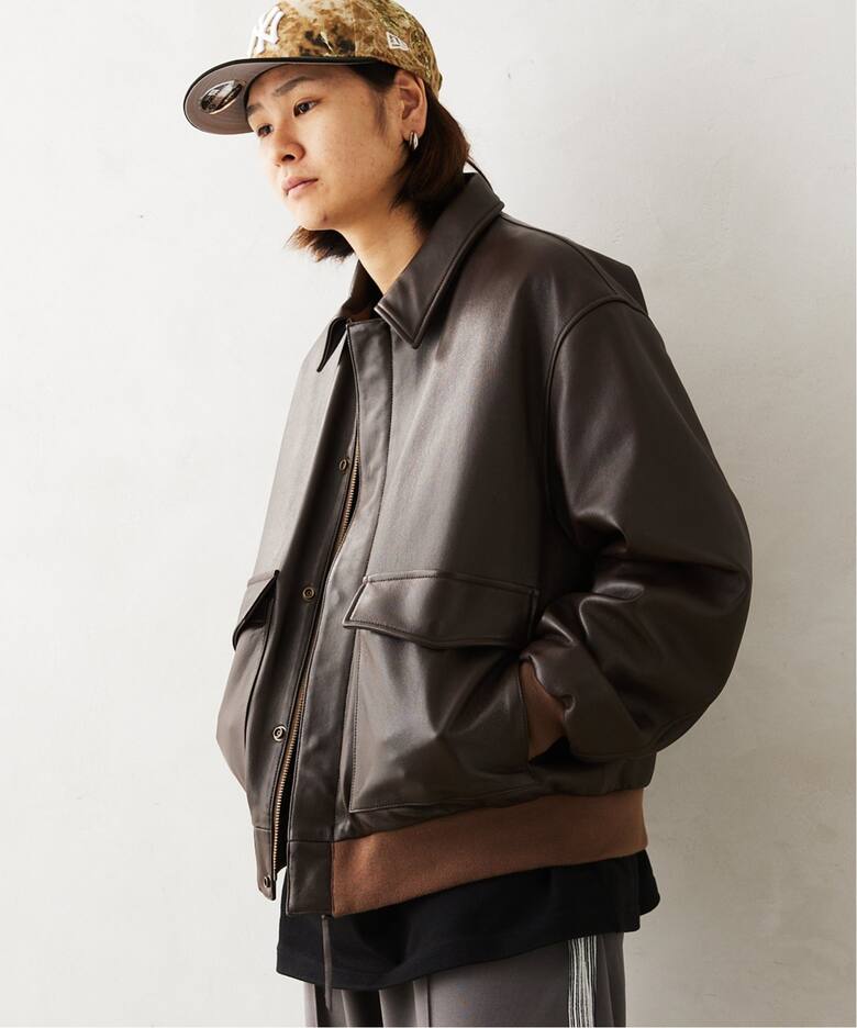 追加》【SKOOKUM / スクーカム】別注 A-2 レザージャケット（レザー 