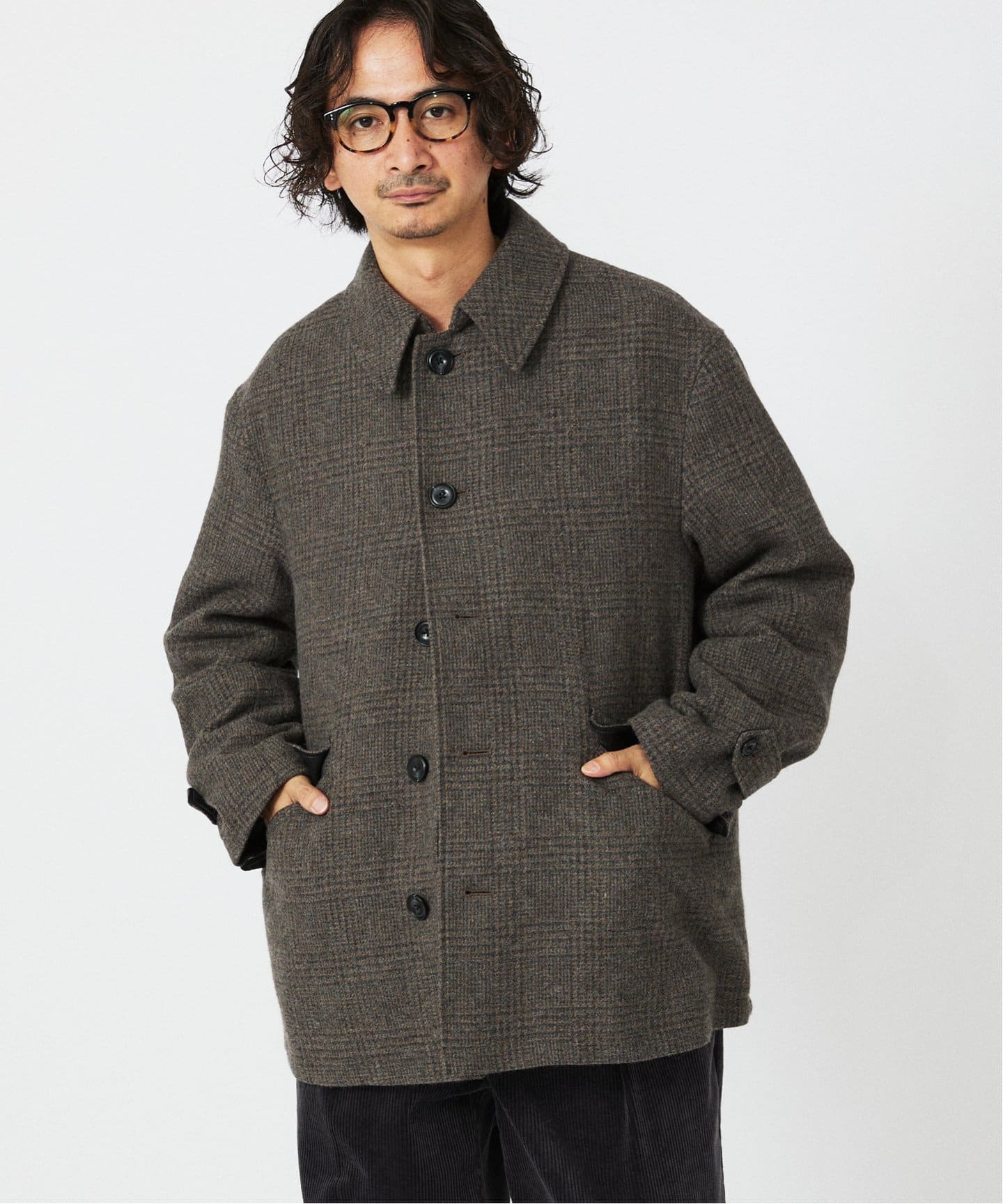 ヴァルスター MOON社製ウールツイード バルスタリーノ 46 グレンチェック ヴァルスター MOON社製ウールツイード バルスタリーノ 46 グレン