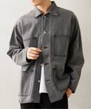Relume Jeans ウォバッシュストライプ ワイドカバーオール