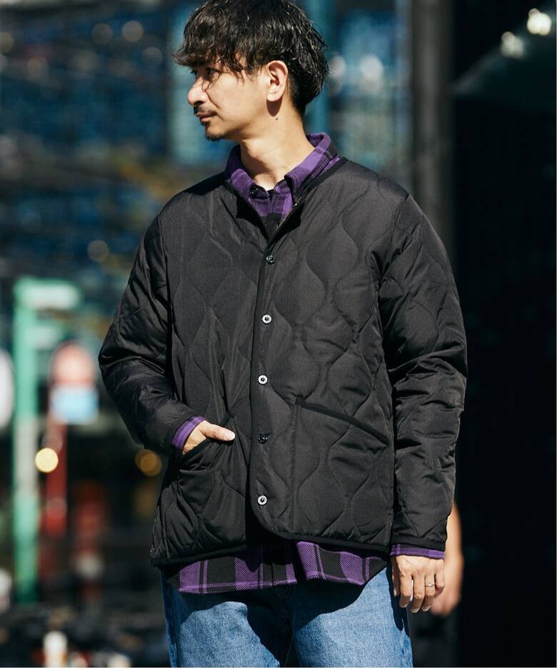 TAION / タイオン】 ミリタリー クルーネック ダウンジャケット  