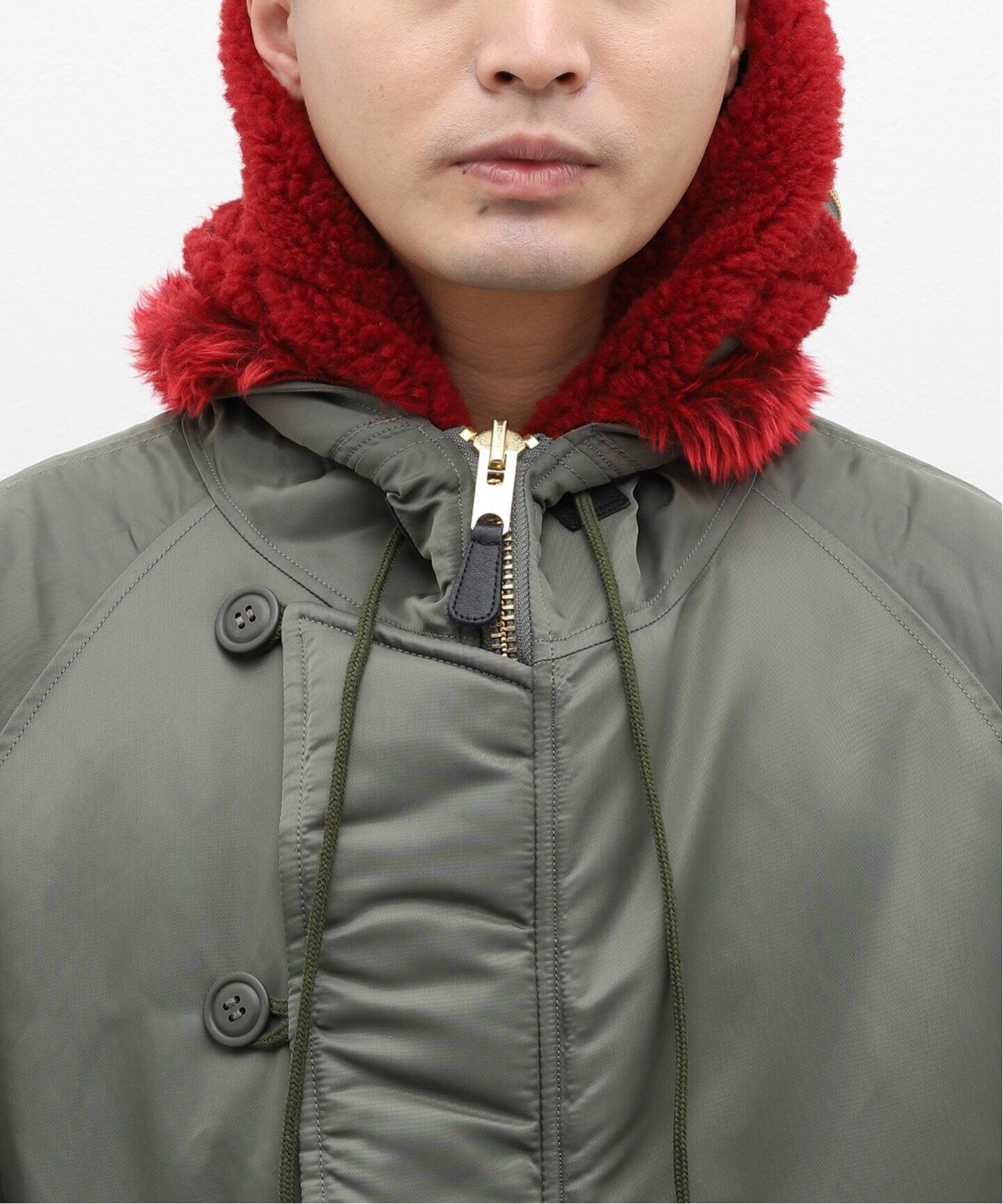 doublet / ダブレット】PETAL MOUTH HOOD BOMBER JACKET（ミリタリー 