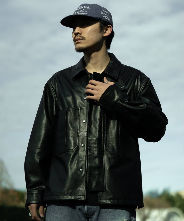 CCU / シーシーユー】WISM 別注 THOMAS COVERALL SHIRT JACKET（レザー  