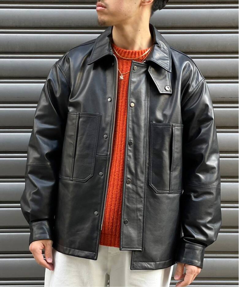 CCU / シーシーユー】WISM 別注 THOMAS COVERALL SHIRT JACKET（レザー 